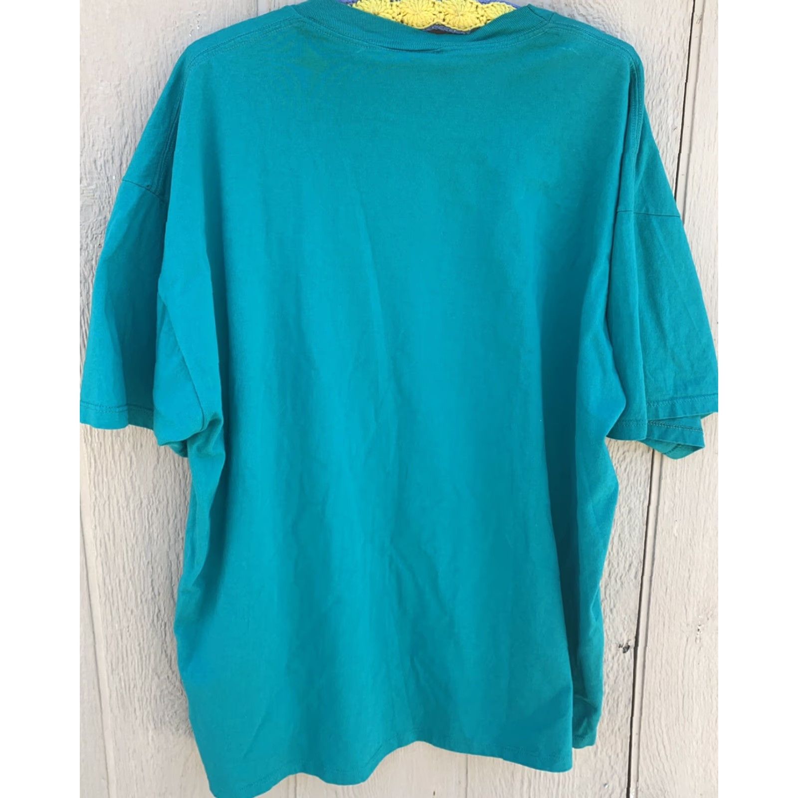 Jerzees VINTAGE Jerzees T-Shirt Unisex Adults 3XL Green Graphic Print 80s 90s Nature Animals Goddess Bless Our Earth Size US XXL / EU 58 / 5 - 6 Thumbnail