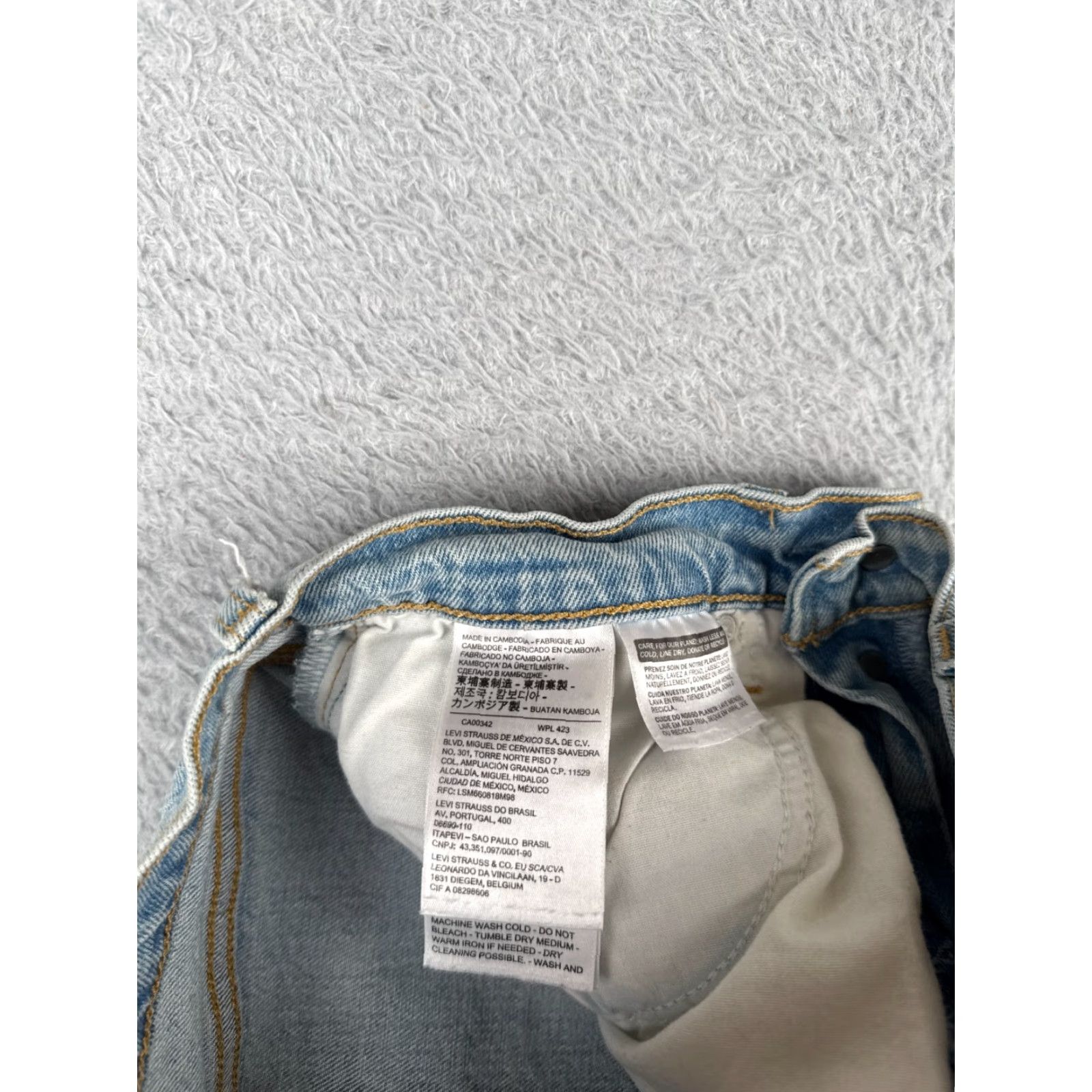 Levi's Levis Premium Jeans Women 27 Blue Denim Big E Wedgie Straight Distressed 27x27 Jeans Women Size 27" / US 4 / IT 40 - 7 Thumbnail