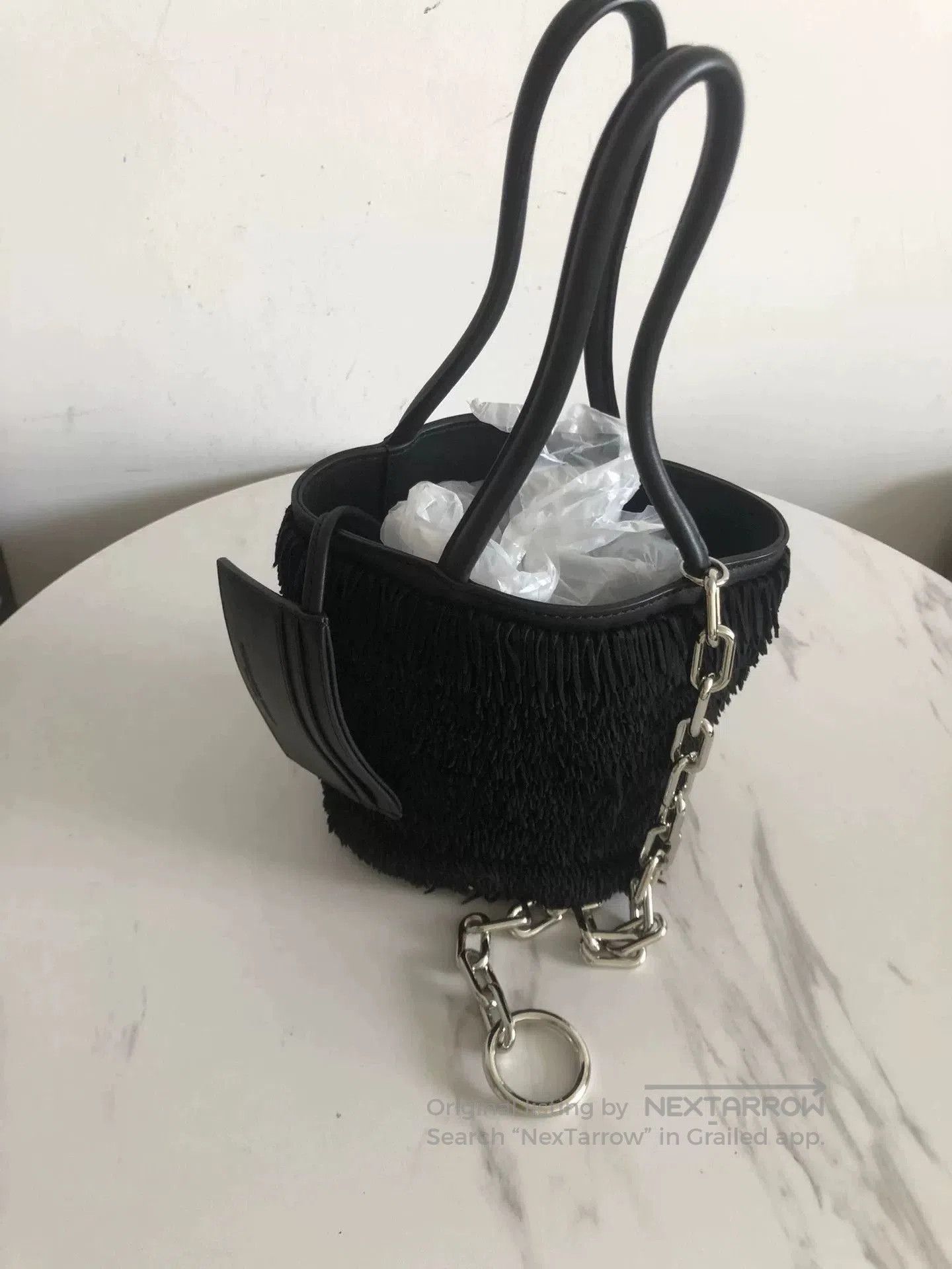 Alexander Wang Alexander Wang Black Fringe Bucket Bag. Size ONE SIZE - 1 Thumbnail