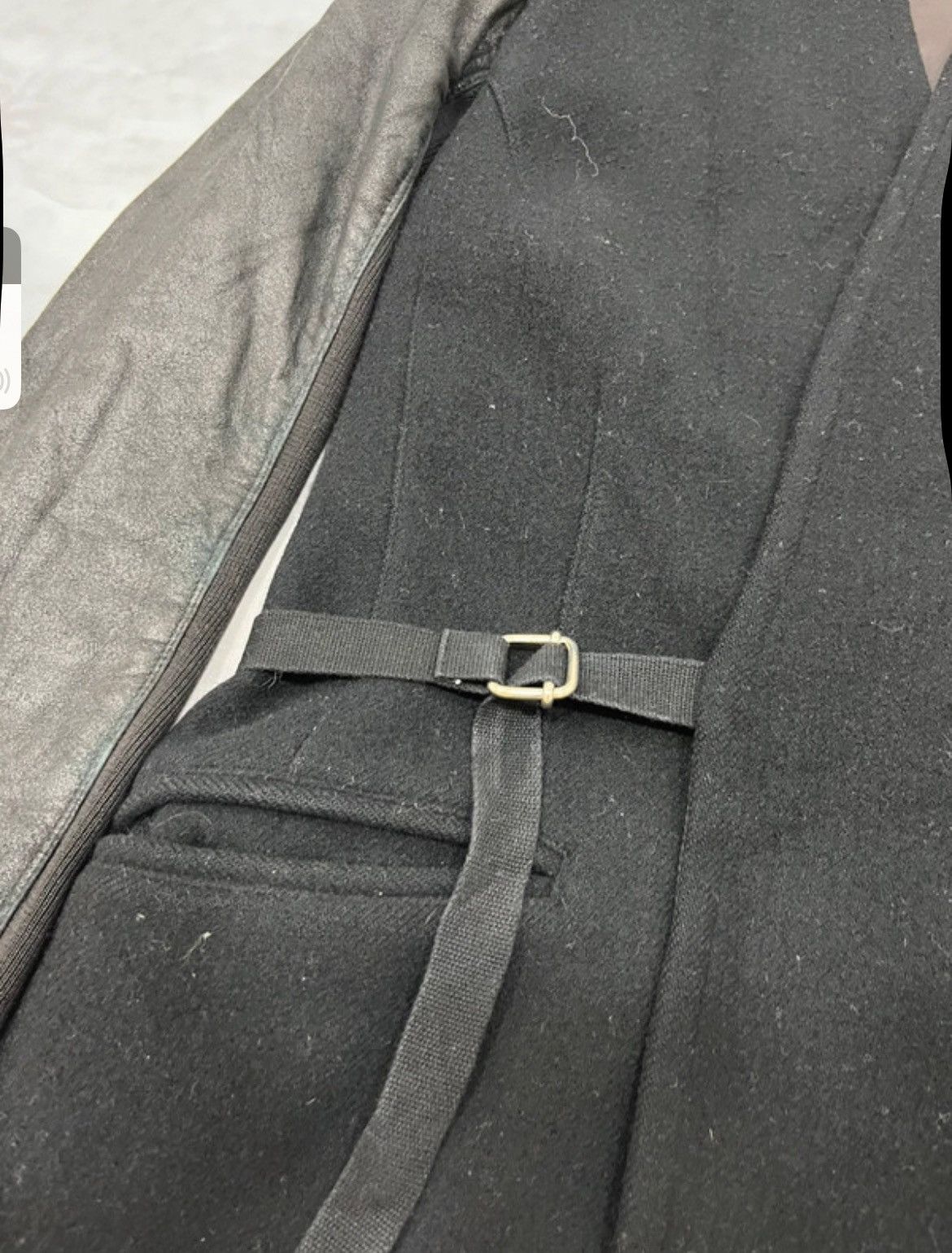 Rick Owens Rick Owens Avant Garde Wool & Leather Sleeve Jacket Size M / US 6-8 / IT 42-44 - 4 Thumbnail