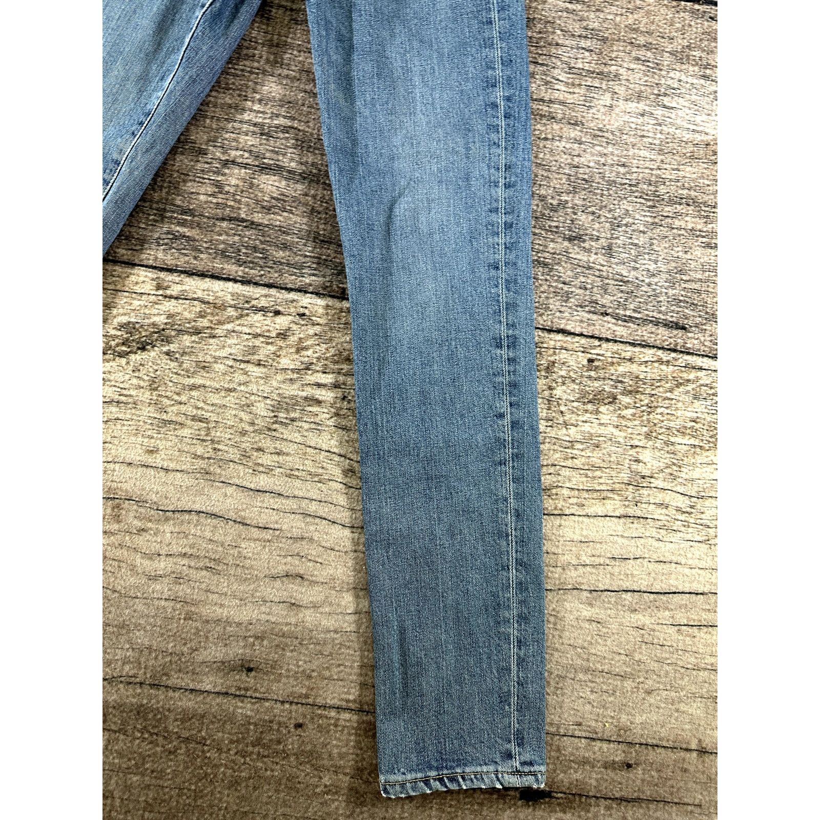 SLVRLAKE $329 SLVRLAKE London High Rise Straight Leg Blue Jeans 24x29 Size 24" / US 00 / IT 34 - 4 Thumbnail