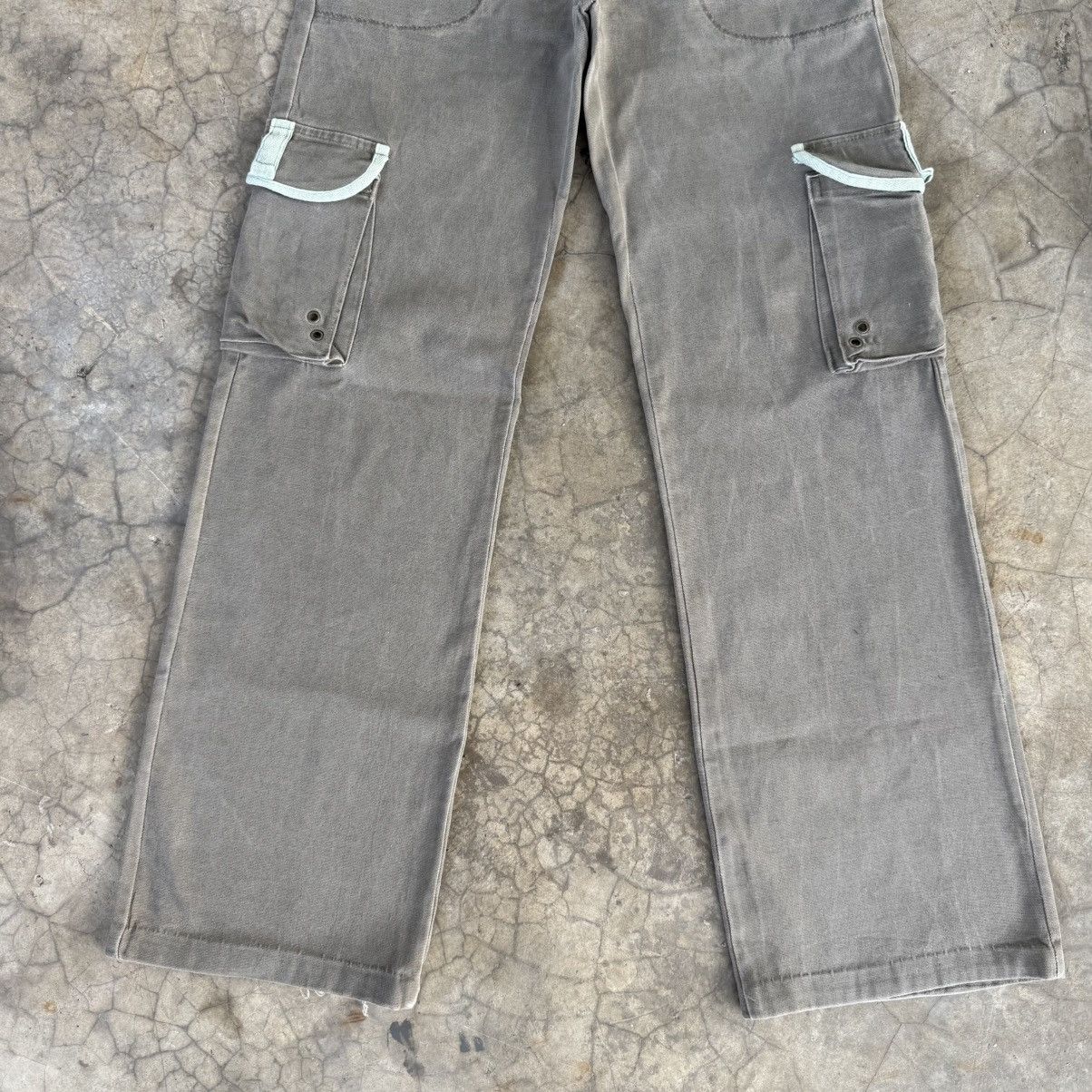 Japanese Brand Vintage Landewei Dark grey Women Cargo Pants W29 Size US 29 - 3 Thumbnail