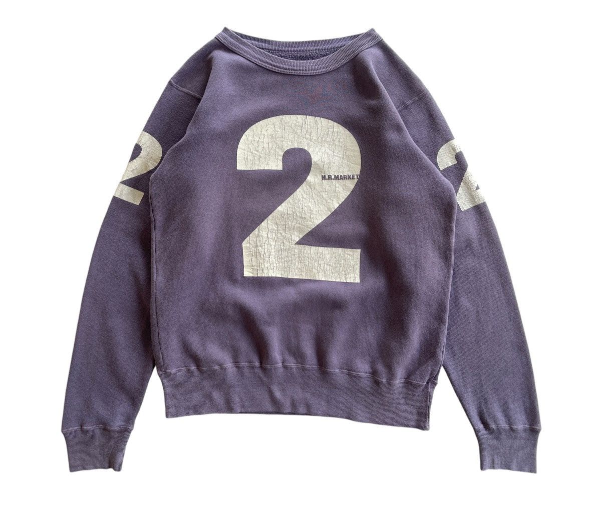 HOLLYWOOD RANCH MARKET H.R.Market MFG.Co Big Logo Sweater Sunfaded Size US M / EU 48-50 / 2 - 6 Thumbnail