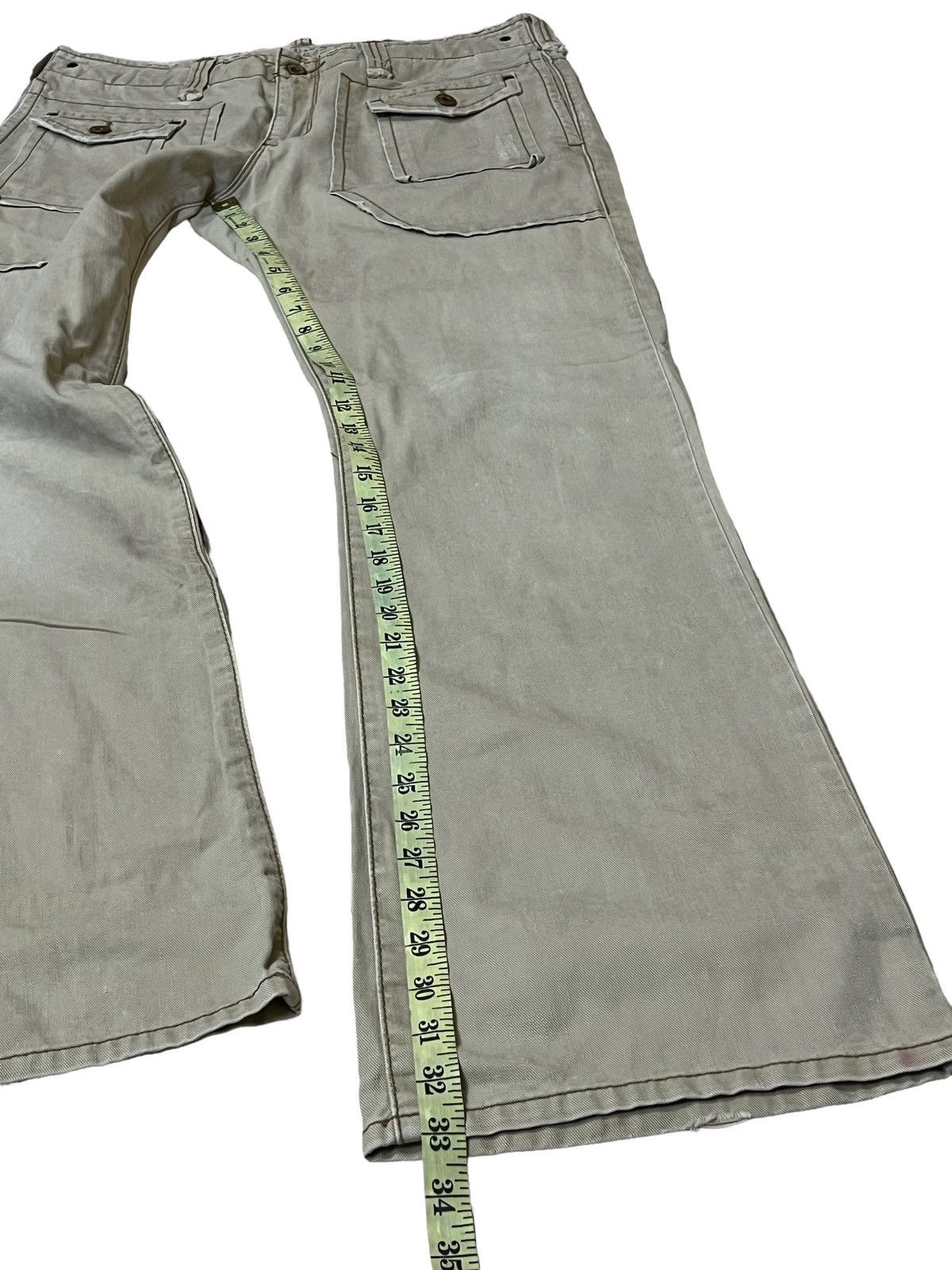 Edwin SICK🔥EDWIN TYPE 505 KHAKI FLARE TACTICAL PANT Size US 34 / EU 50 - 13 Thumbnail