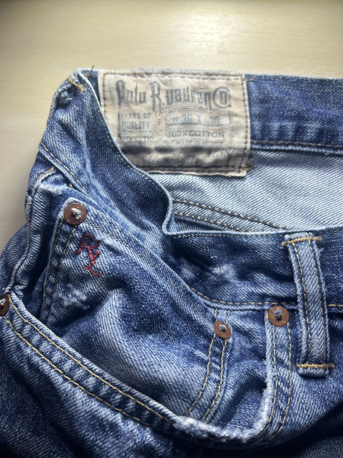 Polo Ralph Lauren Polo Ralph Lauren 867 Jeans Mens 36x30 Med Wash Size US 36 / EU 52 - 7 Thumbnail