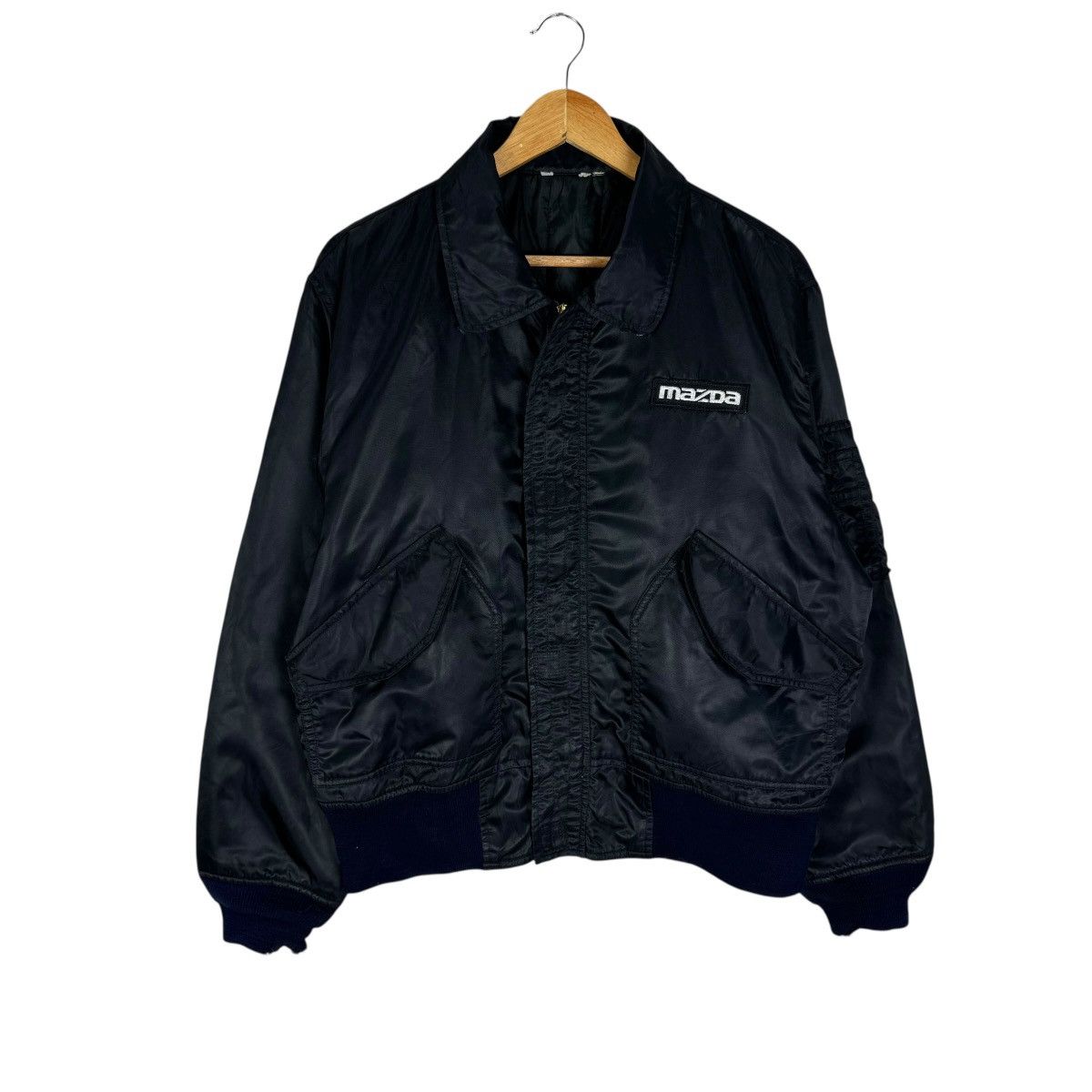 Other 🌟VINTAGE MAZDA BOMBER LIGHT ZIPPER JACKET Size US L / EU 52-54 / 3 - 2 Thumbnail