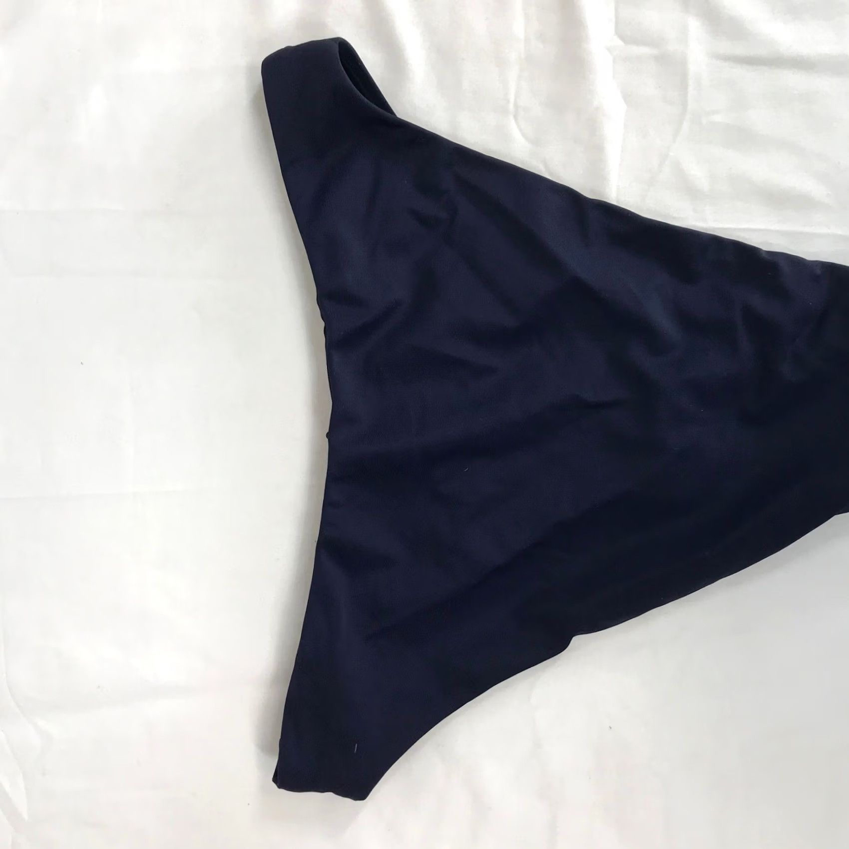 J.Crew VINTAGE? No — J.Crew Re-imagined High-Waisted Bikini Bottom Navy Blue XS Sustainable Swimwear Size 26" / US 2 / IT 38 - 5 Thumbnail