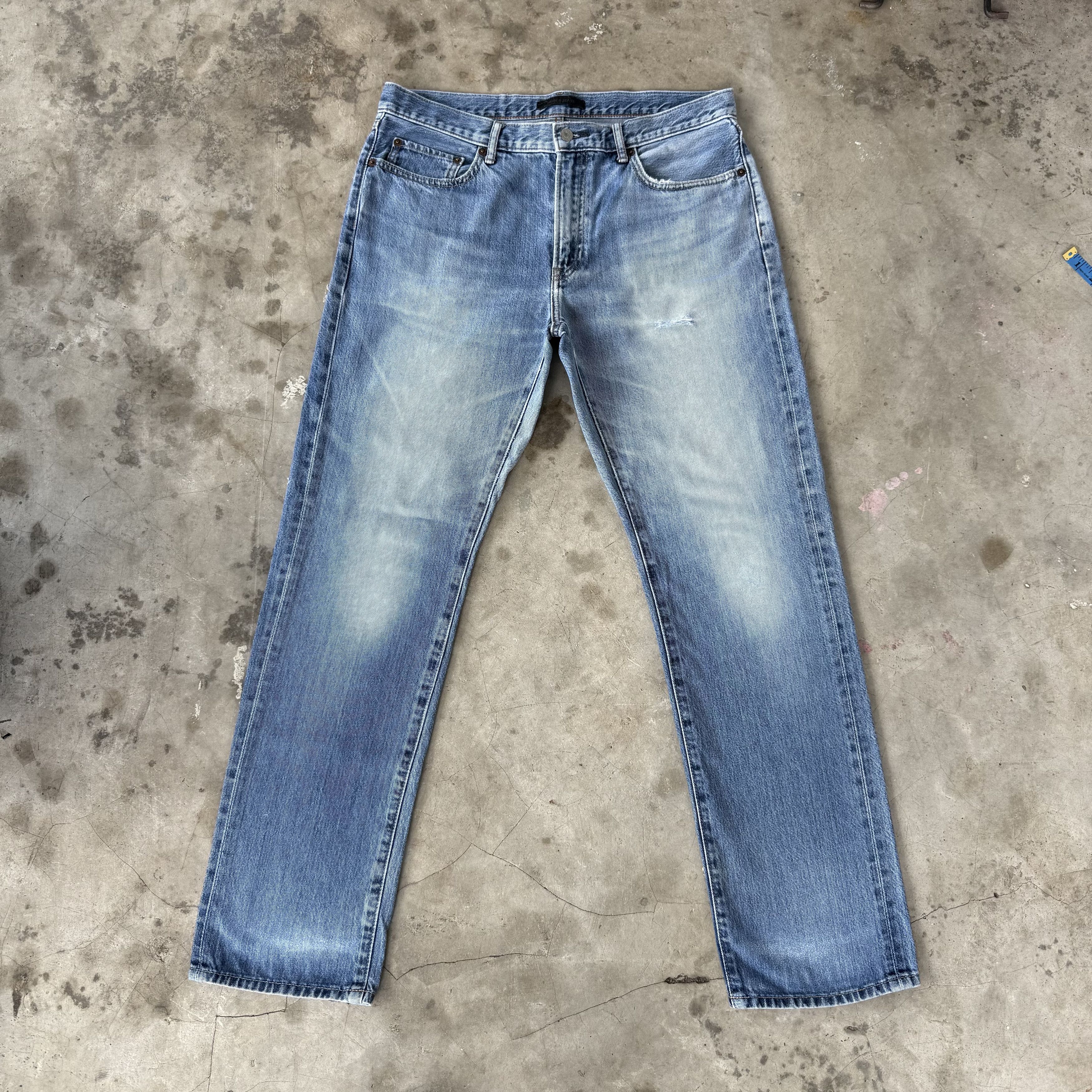 Japanese Brand Vintage Japan Denim Faded Mud wash Jean W36 Size US 36 / EU 52 - 2 Thumbnail