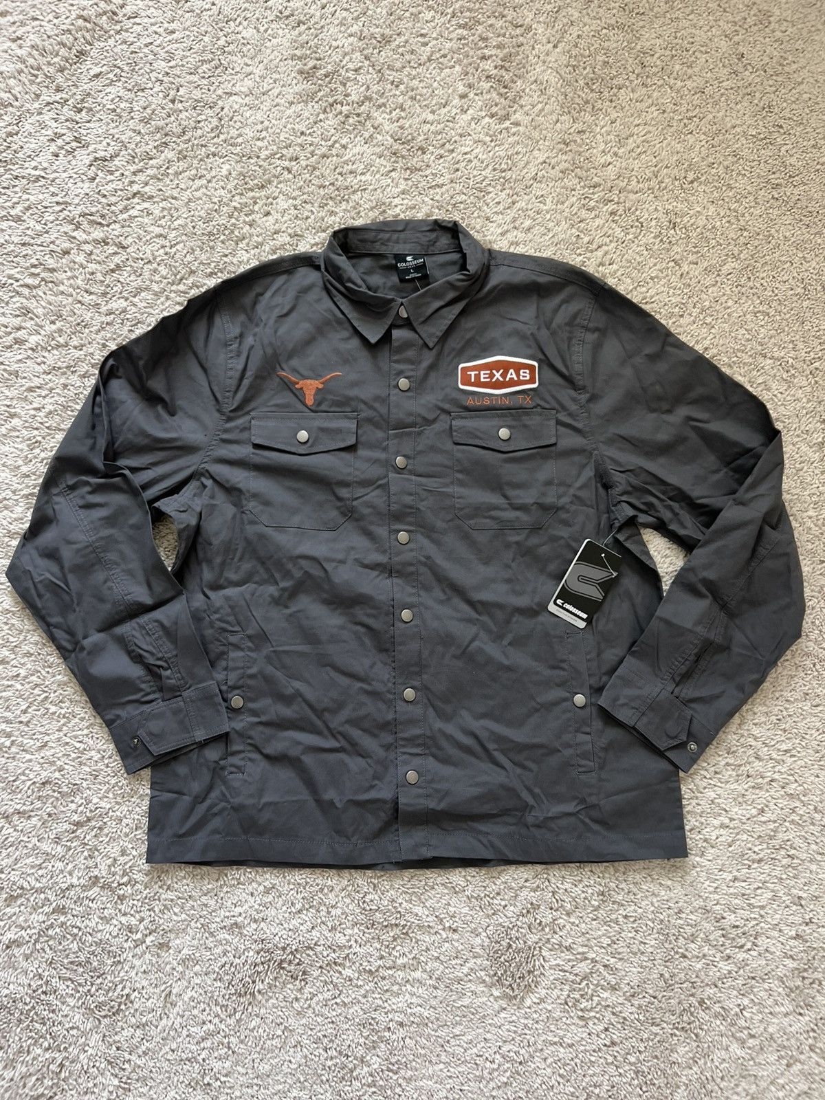 Colosseum Athletics Texas Longhorns Colosseum Slate Canvas Overshirt Long Sleeve Size US L / EU 52-54 / 3 - 1 Thumbnail