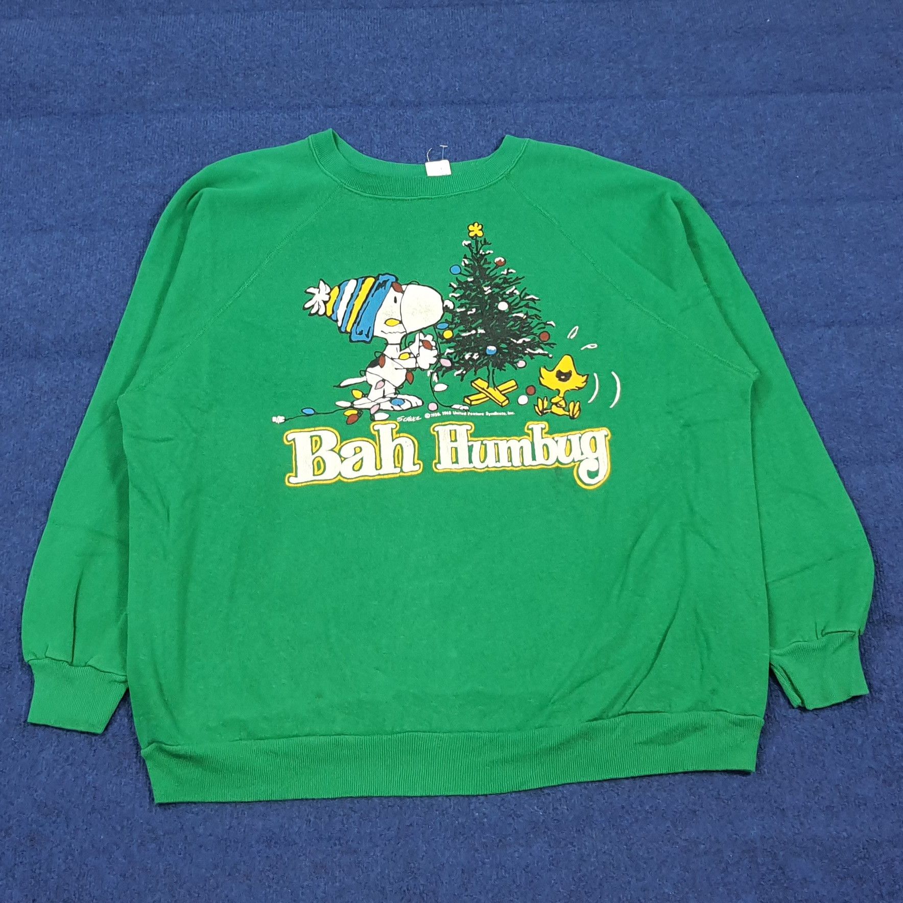 Artek Vintage 90s Bah Humbug Christmas Sweatshirt C302N9 Size US XXL / EU 58 / 5 - 1 Thumbnail