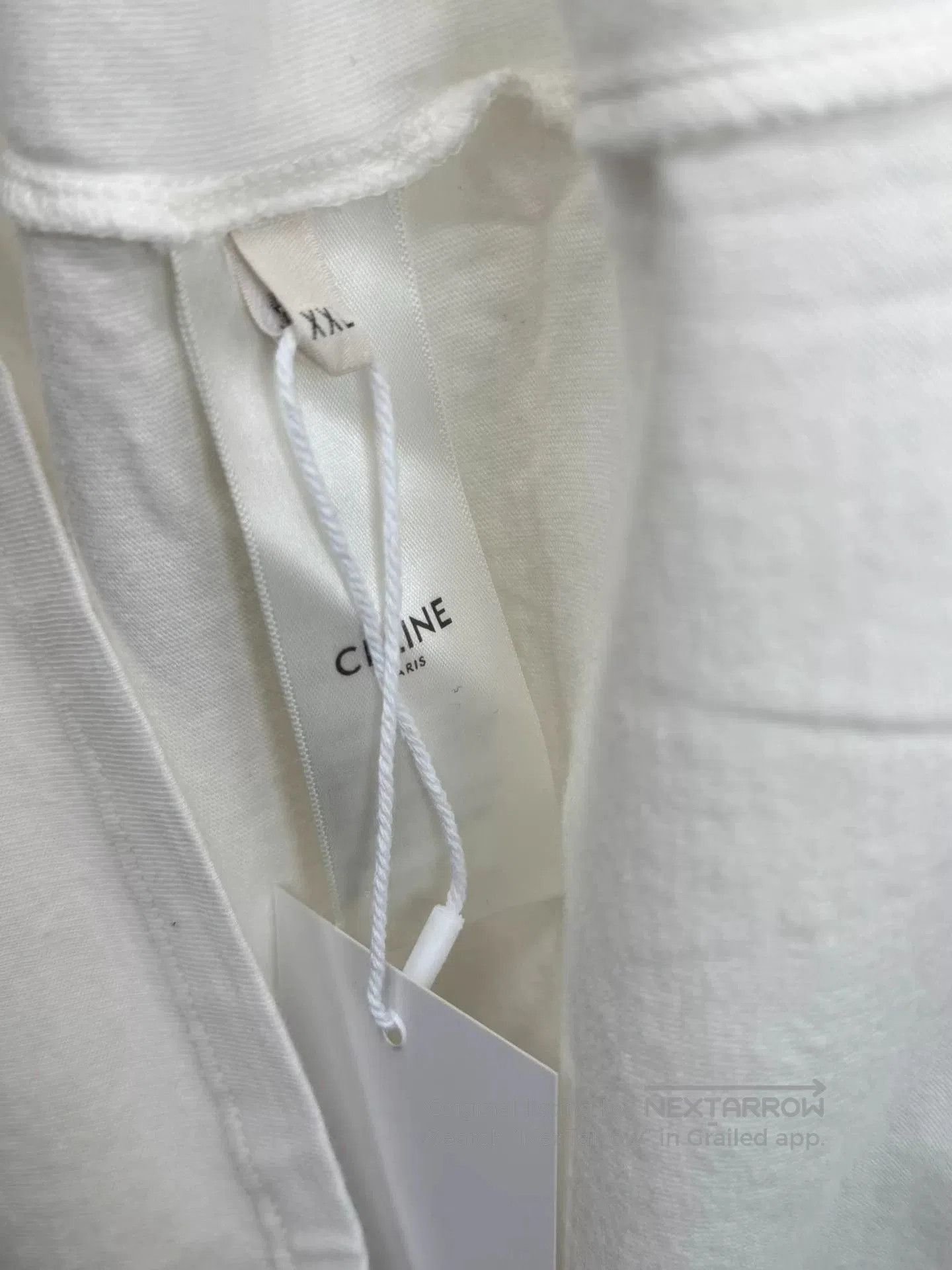 Celine CELINE Embroidered Logo White Short. Size US XXL / EU 58 / 5 - 4 Thumbnail