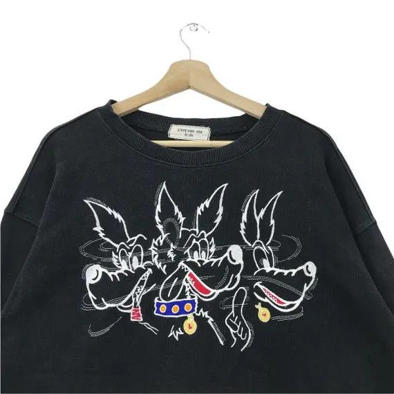 Vintage Vtg L’STUDIO By SHO JAPAN Fox Cartoon Embroidery Sweatshirt Size L / US 10 / IT 46 - 2 Thumbnail