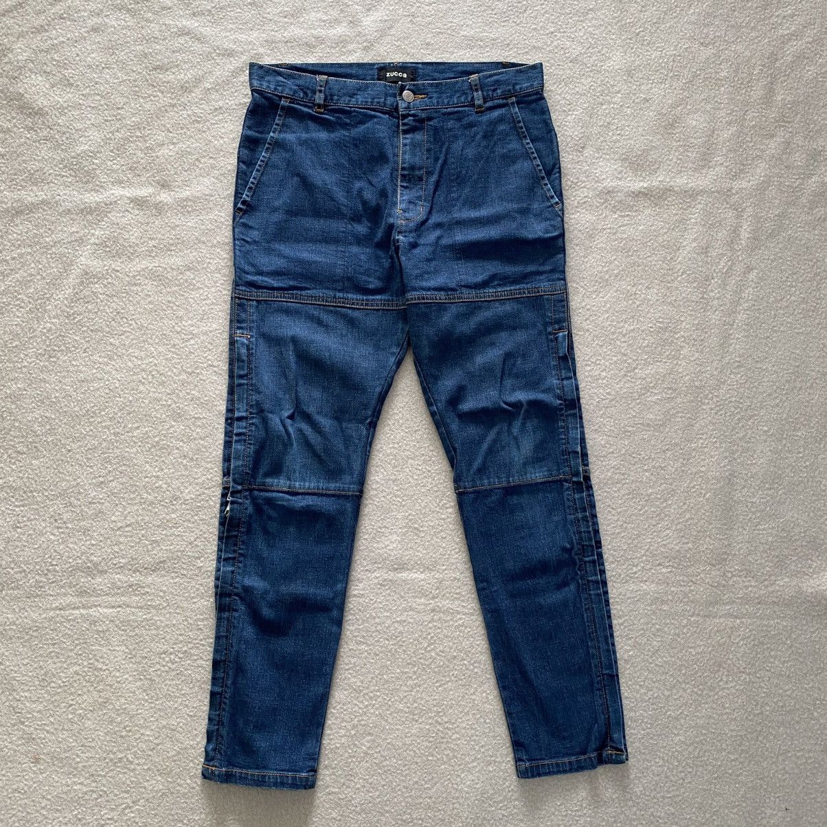 CABANE de ZUCCa × Issey Miyake × Japanese Brand Cabane De Zucca Issey Miyake Zipper Side Denim Jeans Size 31" - 4 Thumbnail