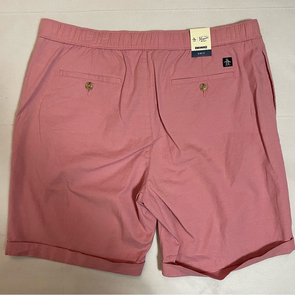 Original Penguin NWT New $85 Penguin Cotton Linen Pink Drawstring Shorts Siz Size US 38 / EU 54 - 7 Thumbnail