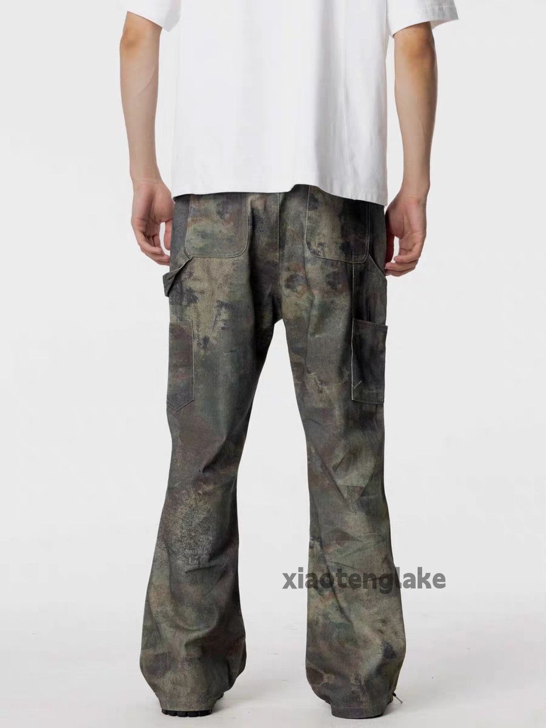 Designer × Japanese Brand × Vintage utility military outdoor carpenter flared pattern pants Size US 30 / EU 46 - 4 Thumbnail