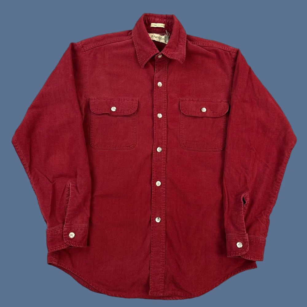 Vintage VINTAGE St Johns Bay Shirt Mens Medium Red Chamois Flannel Hunting USA 70s 80s Size US M / EU 48-50 / 2 - 1 Thumbnail
