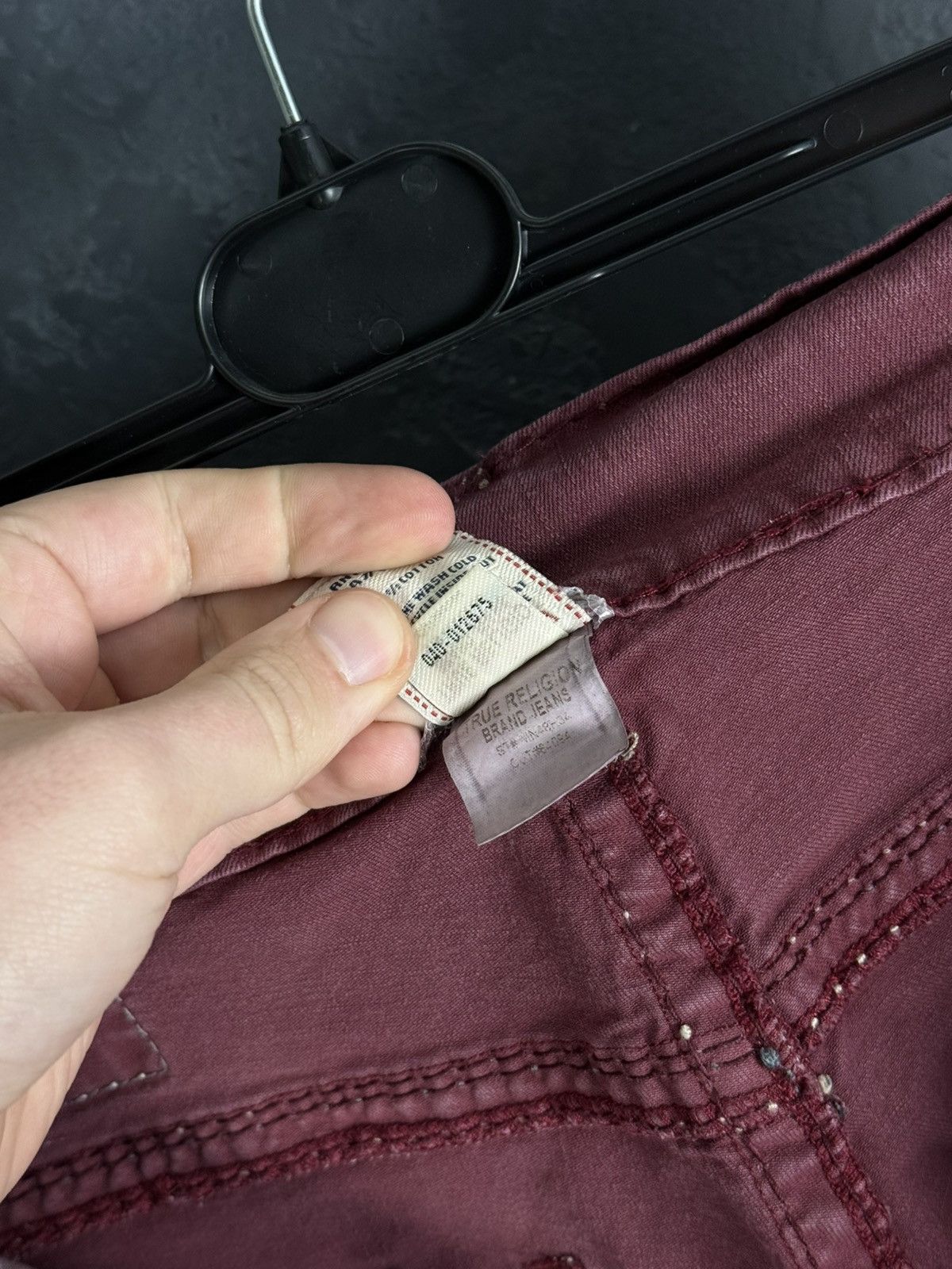 True Religion True Religion Baggy Straight Fit Red Jeans Size US 36 / EU 52 - 17 Thumbnail
