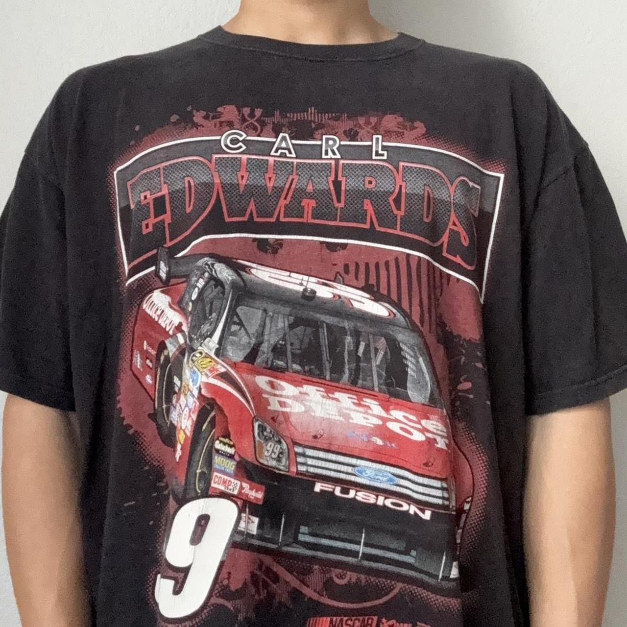 Chase Authentics × NASCAR × Vintage Vintage Carl Edwards 2000s Nascar Graphics Black Tee Shirt Size US XXL / EU 58 / 5 - 1 Thumbnail