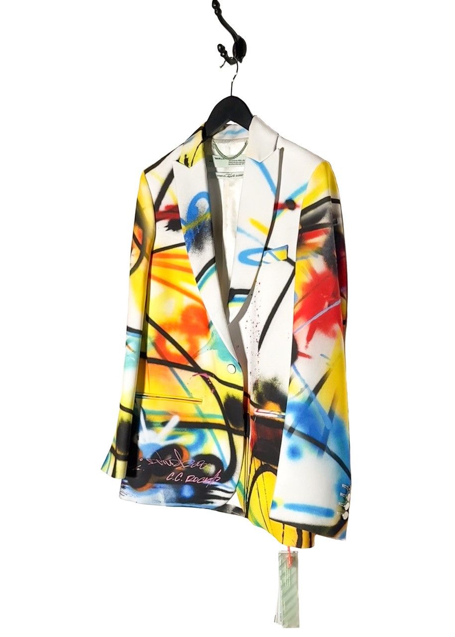 Off-White Off-White SS20 Runway Futura Tomboy Oversized Blazer Jacket Size S / US 4 / IT 40 - 2 Thumbnail