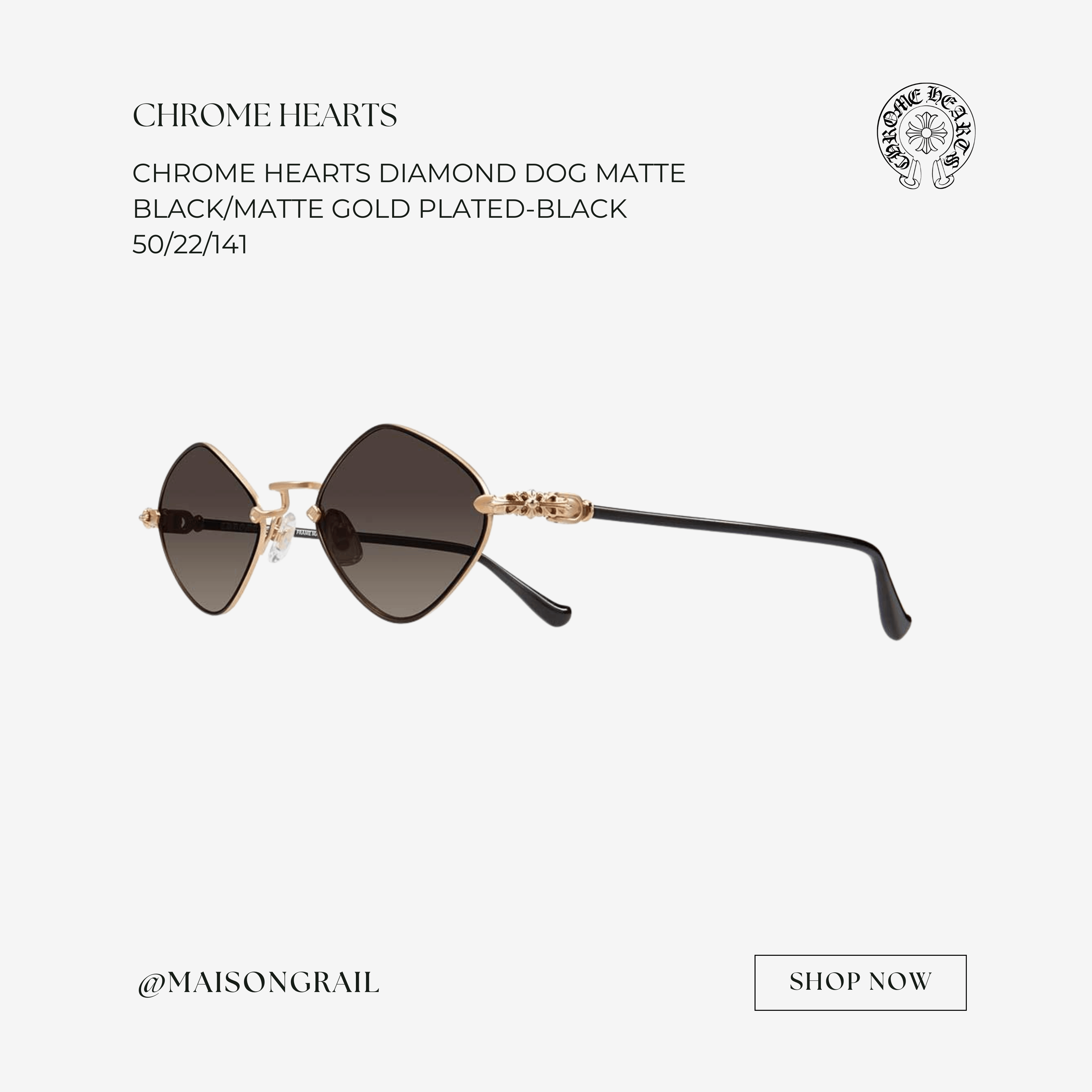 Chrome Hearts CHROME HEARTS DIAMOND DOG SUNGLASSES Size ONE SIZE - 1 Thumbnail