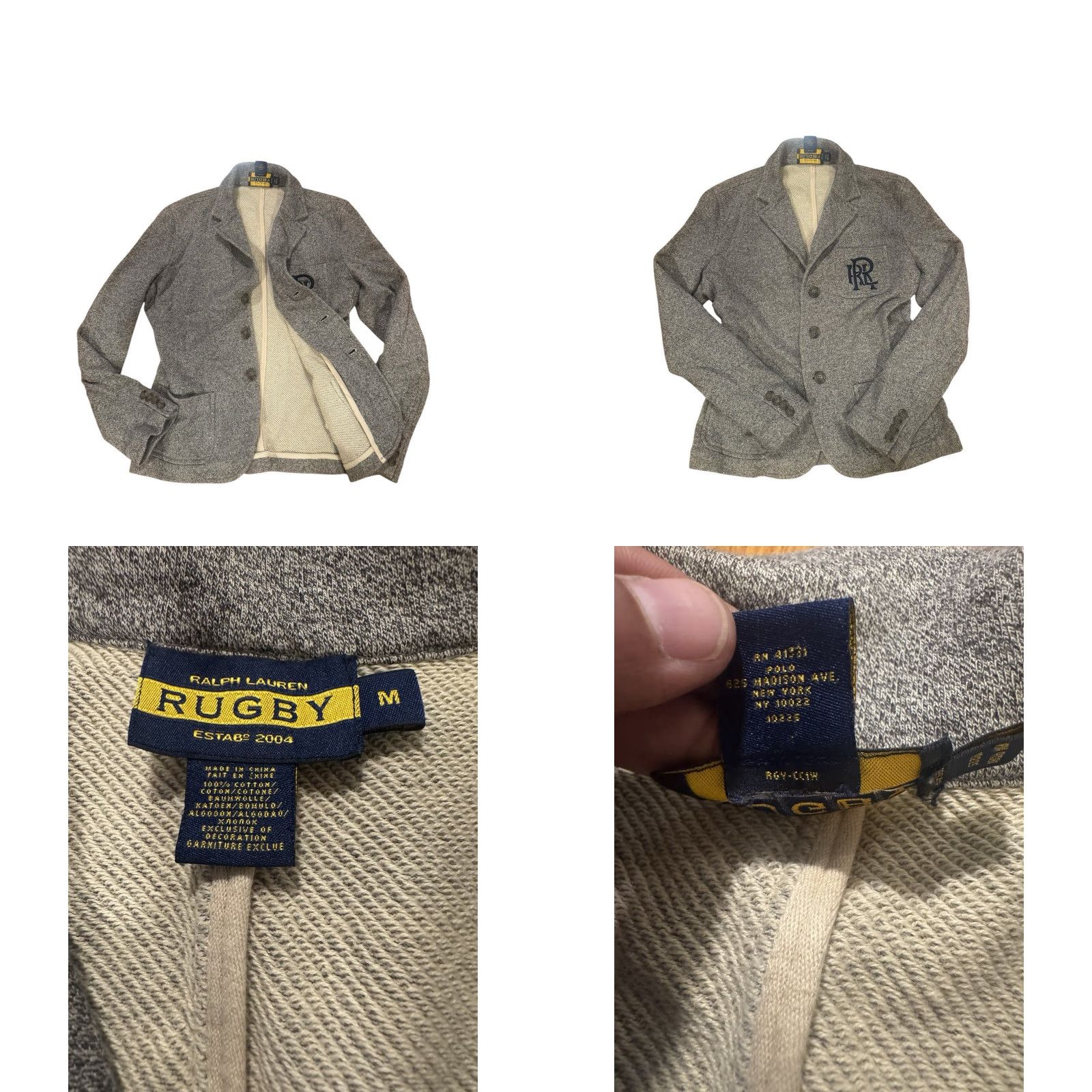 Ralph Lauren VINTAGE Rugby Ralph Lauren Cardigan Blazer Knit Solid Gray M Size M / US 6-8 / IT 42-44 - 9 Thumbnail