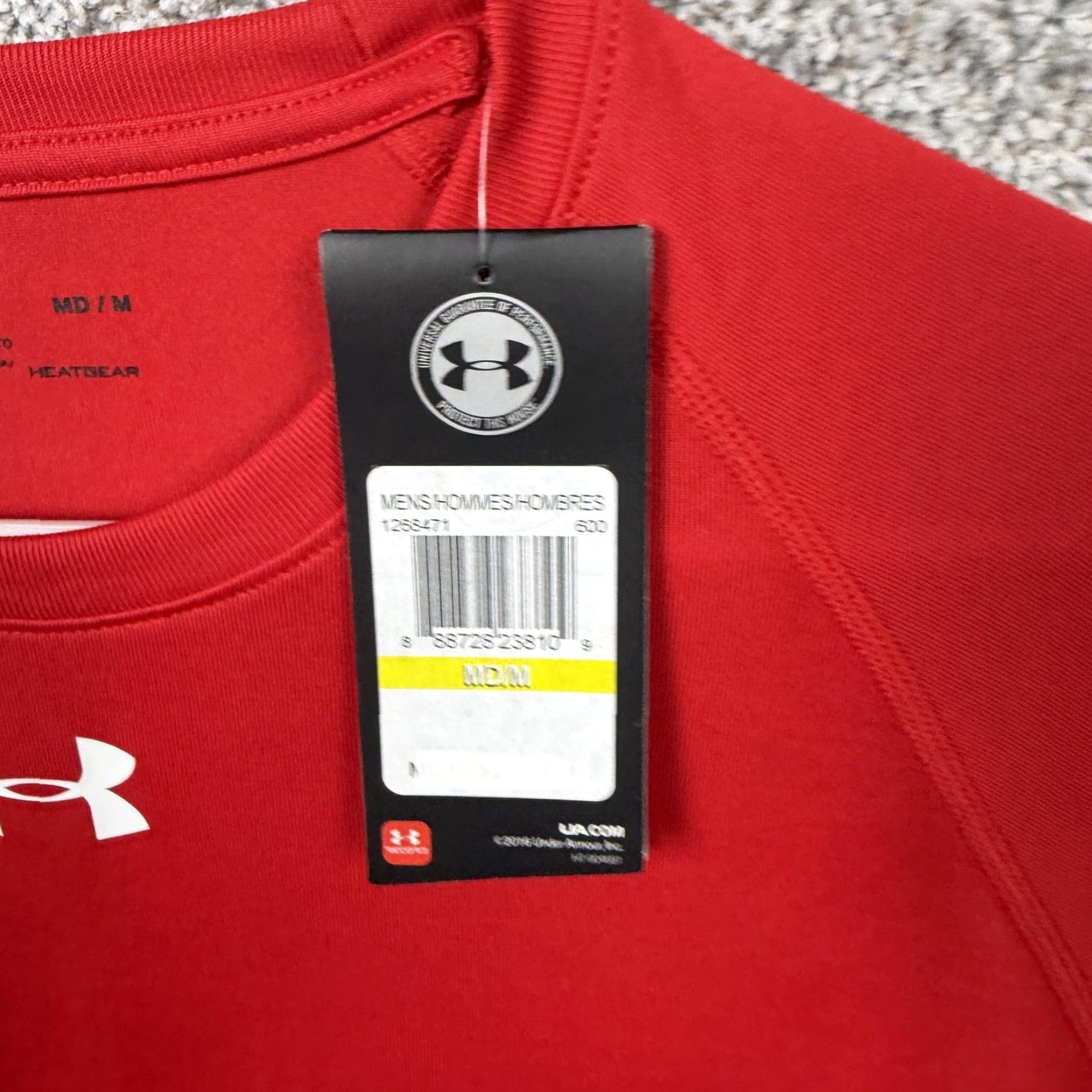 Under Armour Under Armour Shirt Mens M Red HeatGear Running Gym Performance Quick Dry Loose Jersey 100% Polyester Solid Logo Crew Neck Short Sleeve 1268471 Size US M / EU 48-50 / 2 - 2 Thumbnail