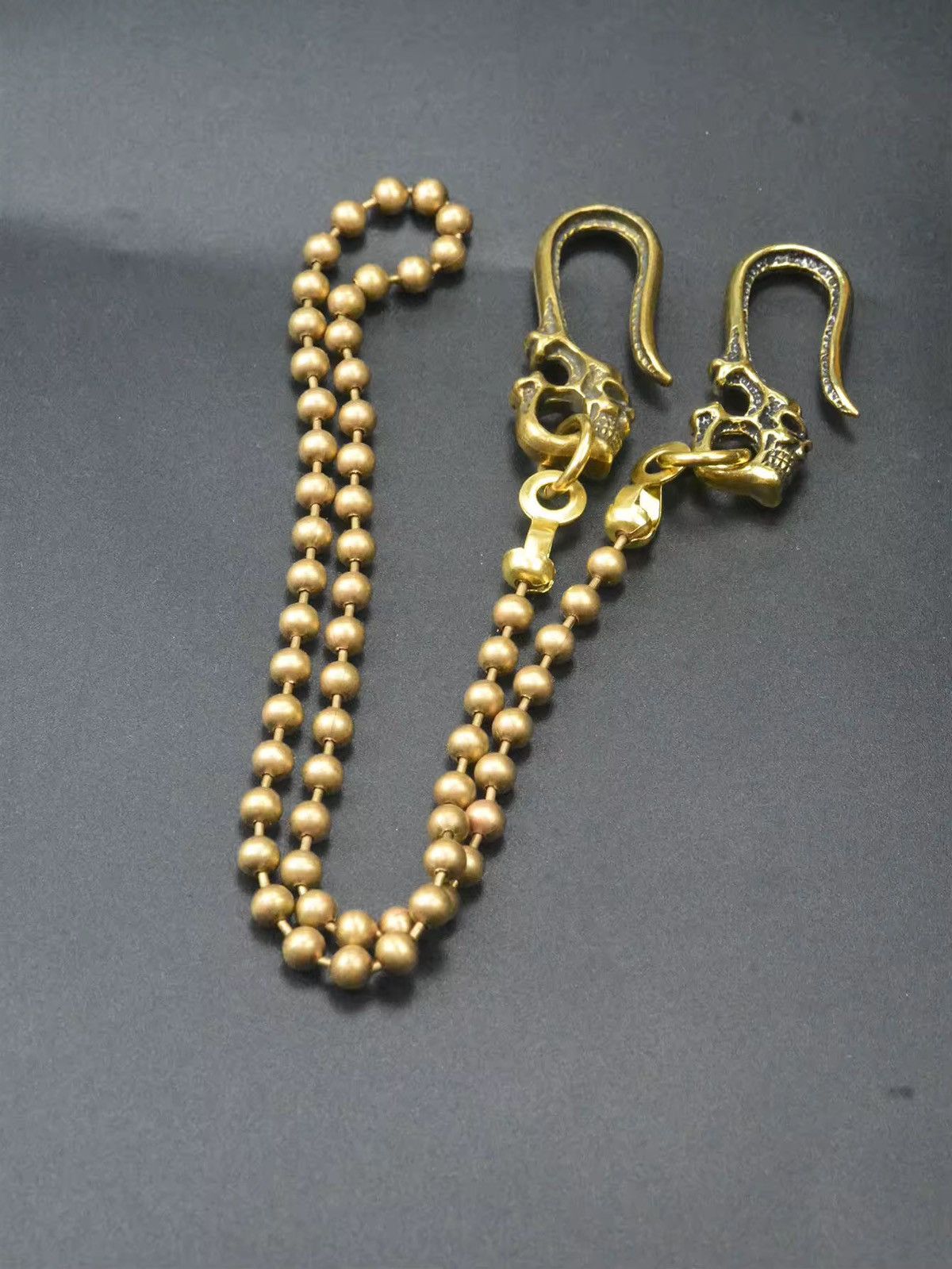 Other Punk Gothic Skeleton Biker Jean Skull Keychain chain Size ONE SIZE - 3 Thumbnail