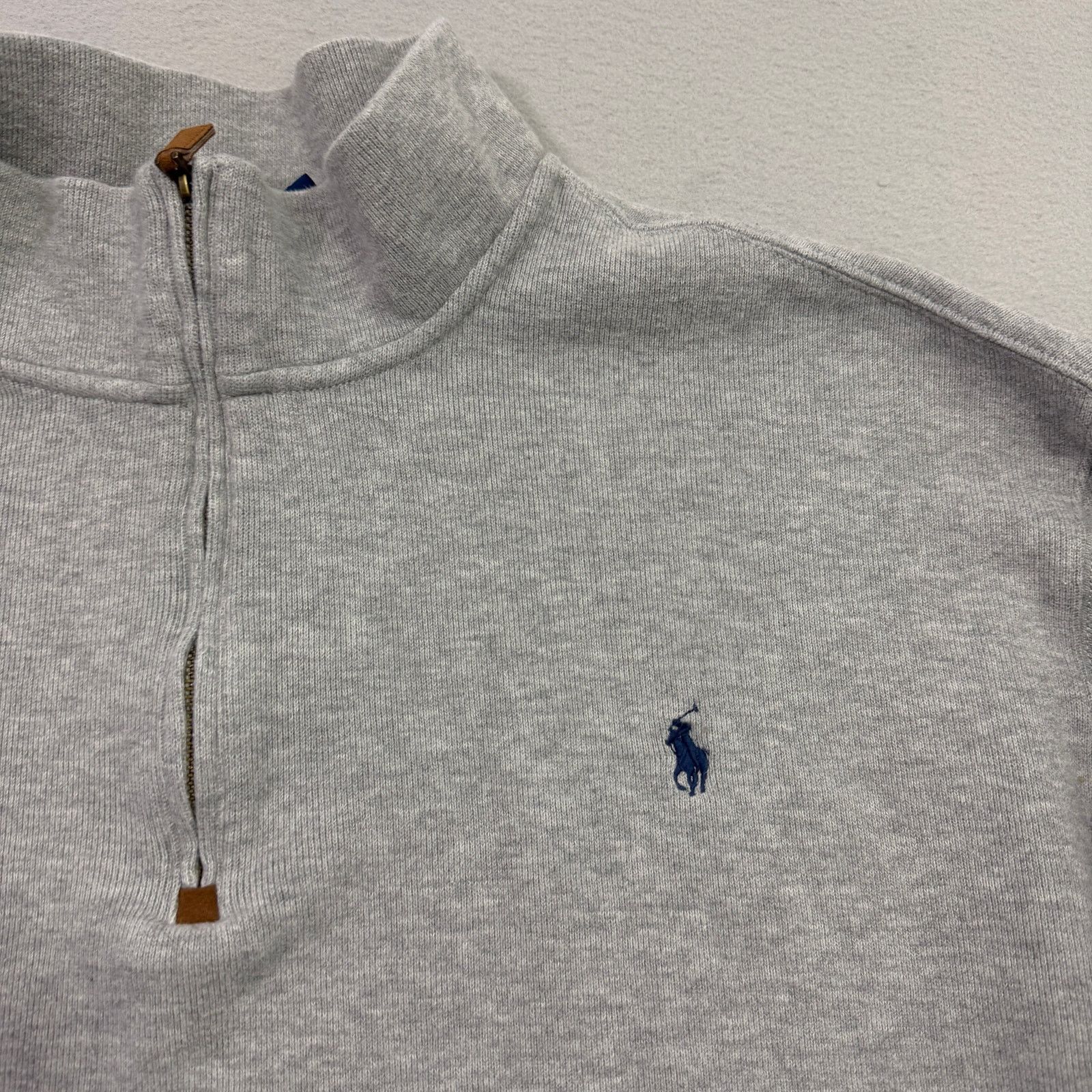 Polo Ralph Lauren Polo Ralph Lauren Quarter Zip Men's 4XB Gray Pullover Ribbed Size US XXL / EU 58 / 5 - 3 Thumbnail