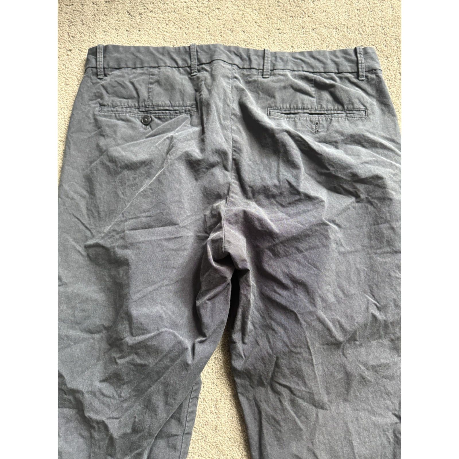 Gap Gap Mens Pants Chino 36x32 Blue Solid Slim Flat Front Cotton Casual Mens Size US 36 / EU 52 - 4 Thumbnail
