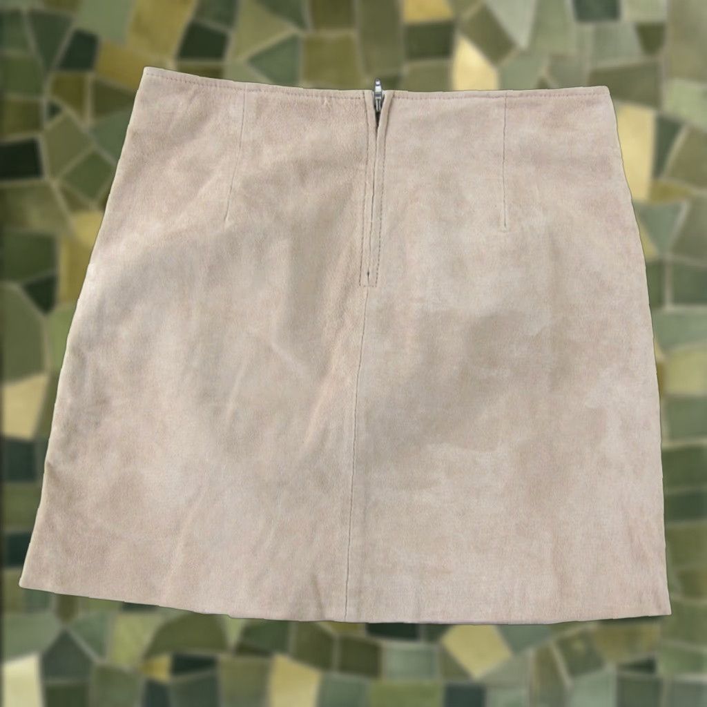 Vintage BLANKNYC Leather Mini Skirt Women 26 Pink 90s 100% Leather Zipper Short Skirt Womens Italy? Size 26" / US 2 / IT 38 - 1 Thumbnail