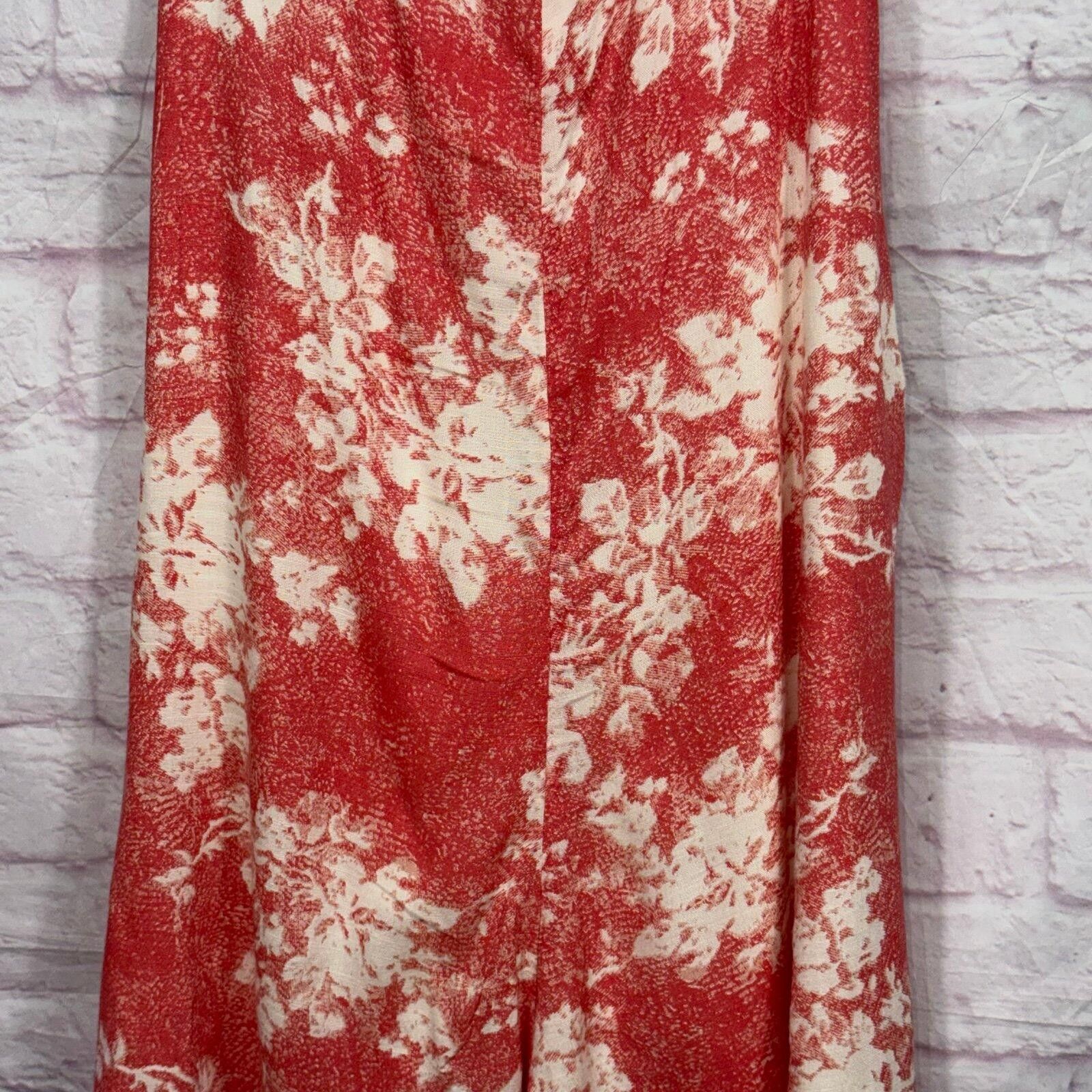 Free People Free People Red and Cream Floral Romper Size Small Size 28" / US 6 / IT 42 - 3 Thumbnail