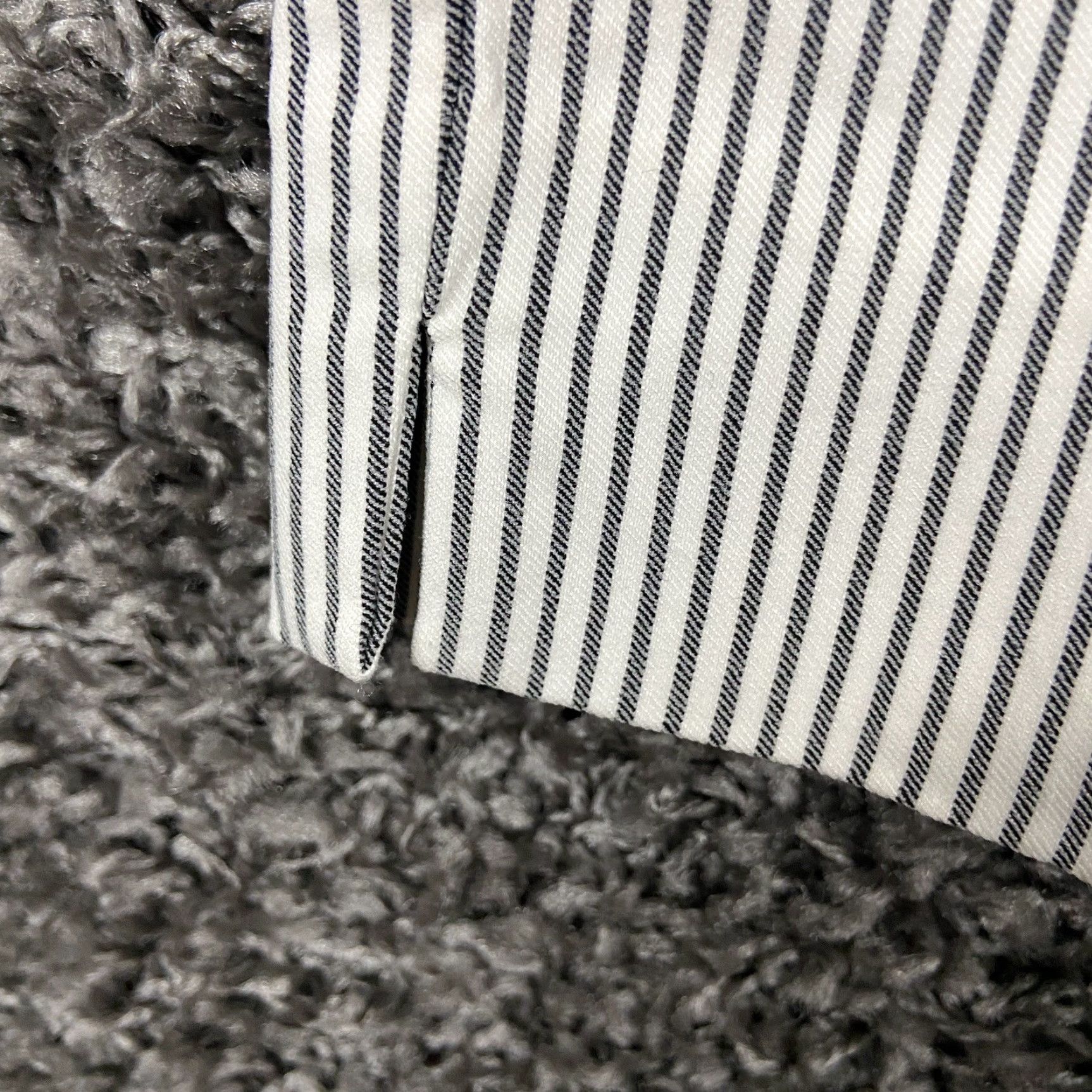 Anne Klein Anne Klein Women's Size 2 Slim Crop Pants Striped Black White Pull-On Size 26" / US 2 / IT 38 - 2 Thumbnail