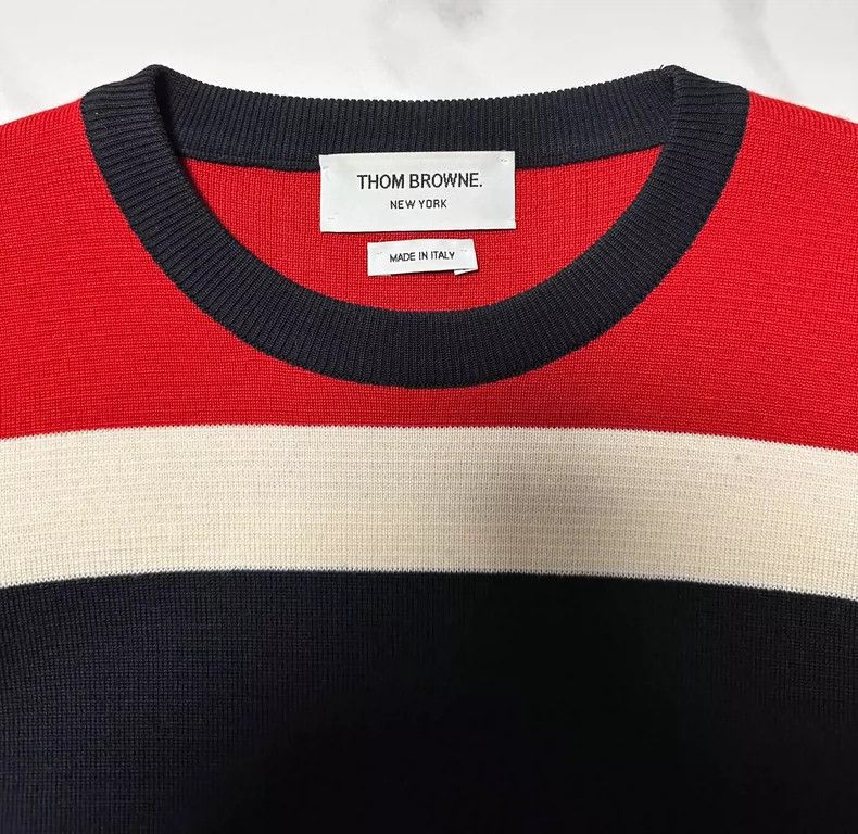 Thom Browne Thom Browne Three-colored sweater Size US L / EU 52-54 / 3 - 4 Thumbnail