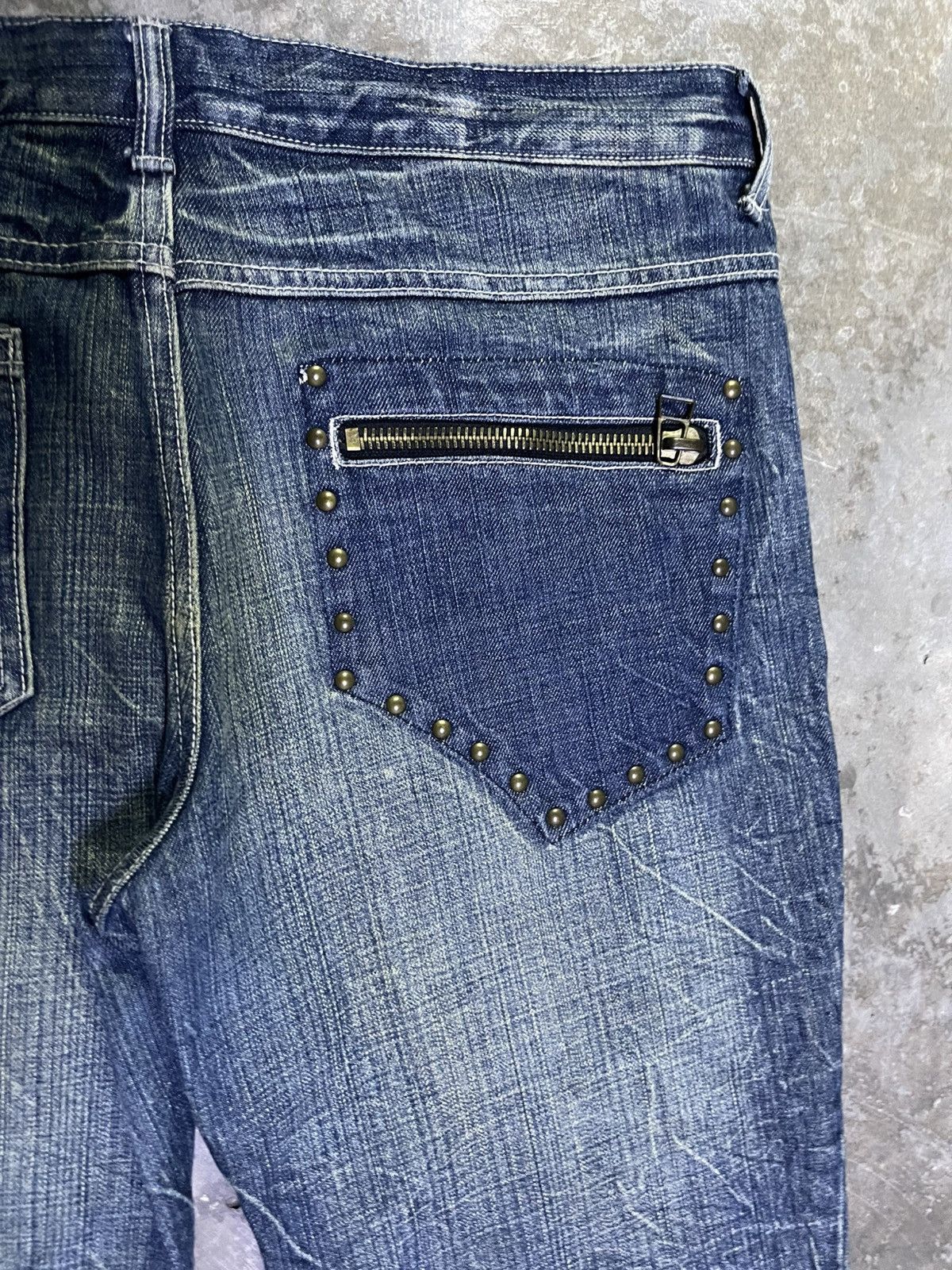 If Six Was Nine × Japanese Brand × Vintage Flare Jeans Japan Lightning Wash Scream Bootcut Jeans Size US 36 / EU 52 - 14 Thumbnail