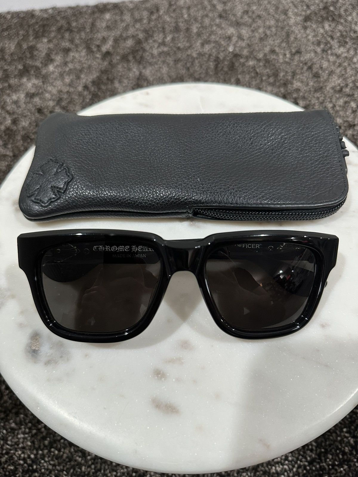 Chrome Hearts Chrome Hearts Box Officer Silver Dagger Black Sunglasses Size ONE SIZE - 10 Thumbnail