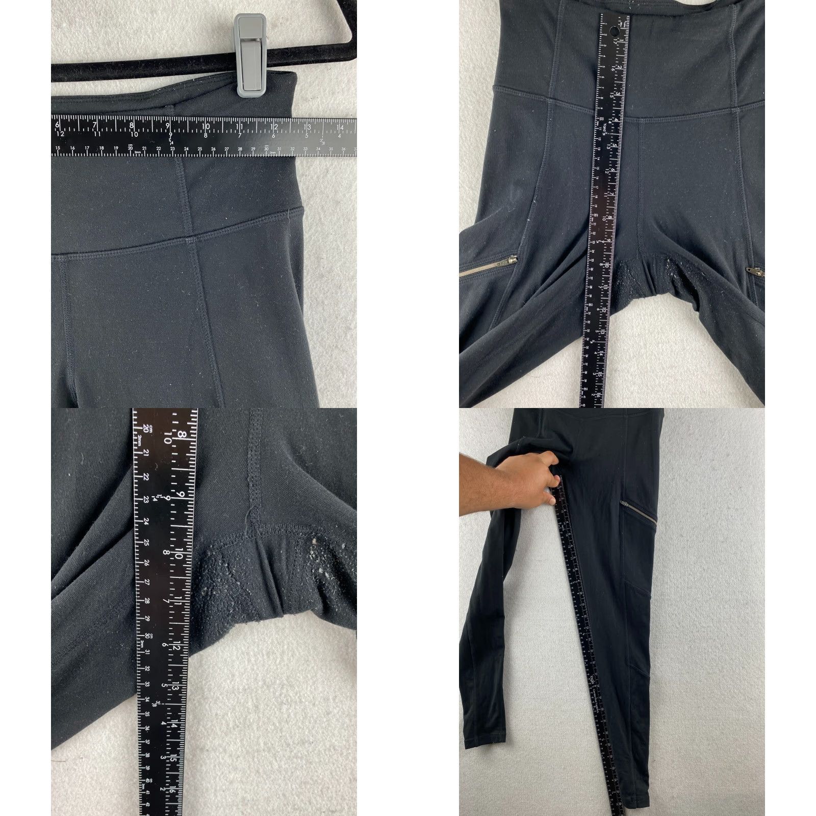 Athleta Athleta Pants Womens XS Black Compression Stretch Tights Zip Pockets Activewear Size 26" / US 2 / IT 38 - 8 Thumbnail