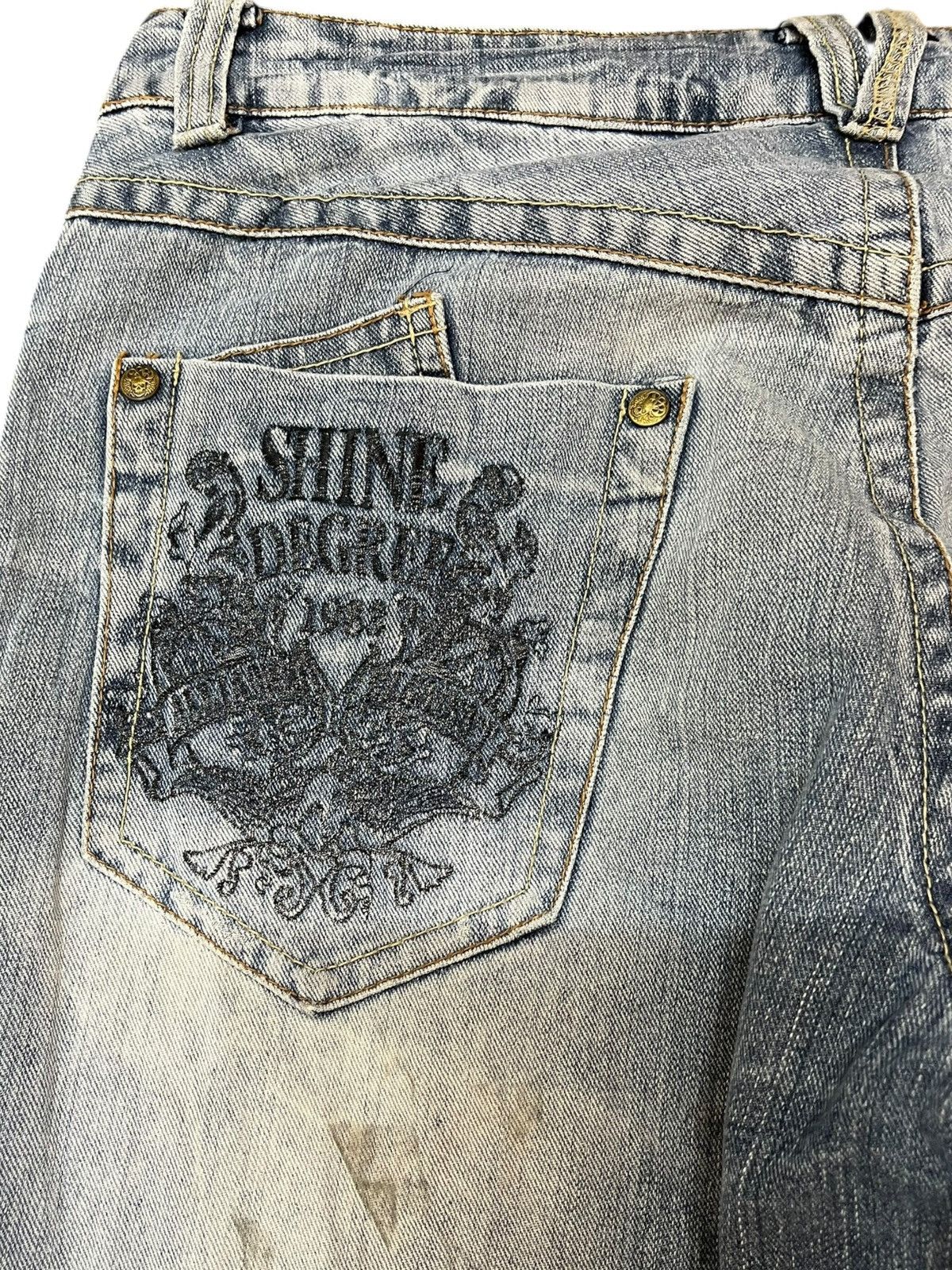Beauty Beast Vintage Japanese Brand Distressed Embroidery Denim Size US 35 - 7 Thumbnail
