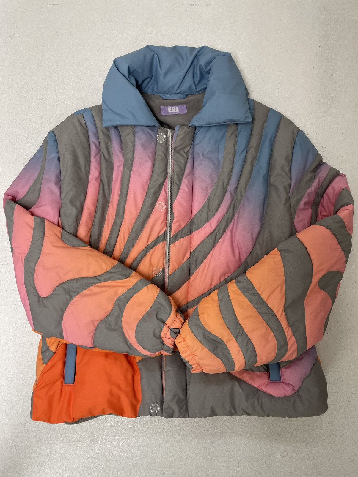 ERL Grey & Orange Sun / Sunset Jacket Size US M / EU 48-50 / 2 - 1 Thumbnail