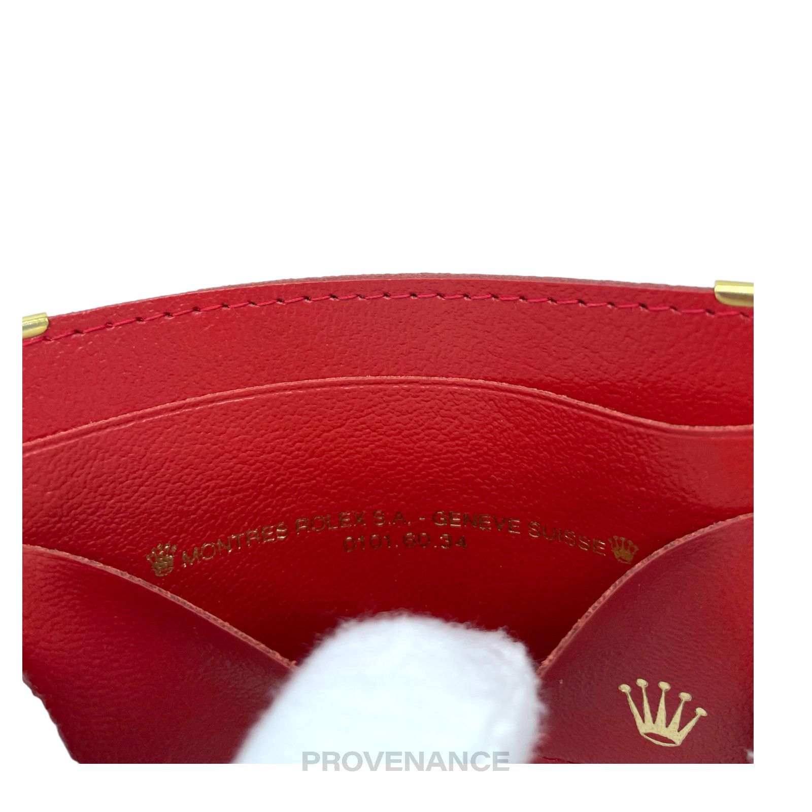 Rolex 🔴 Rolex Card Holder Wallet - Red Calfskin Leather Size ONE SIZE - 5 Thumbnail