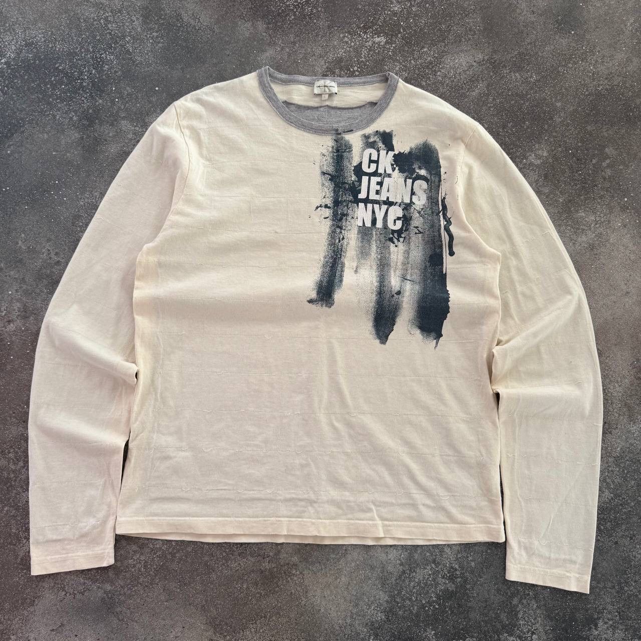 Calvin Klein × Calvin Klein 205W39NYC × Japanese Brand Calvin Klein Vintage Long Sleeve Shirt Size US L / EU 52-54 / 3 - 1 Thumbnail