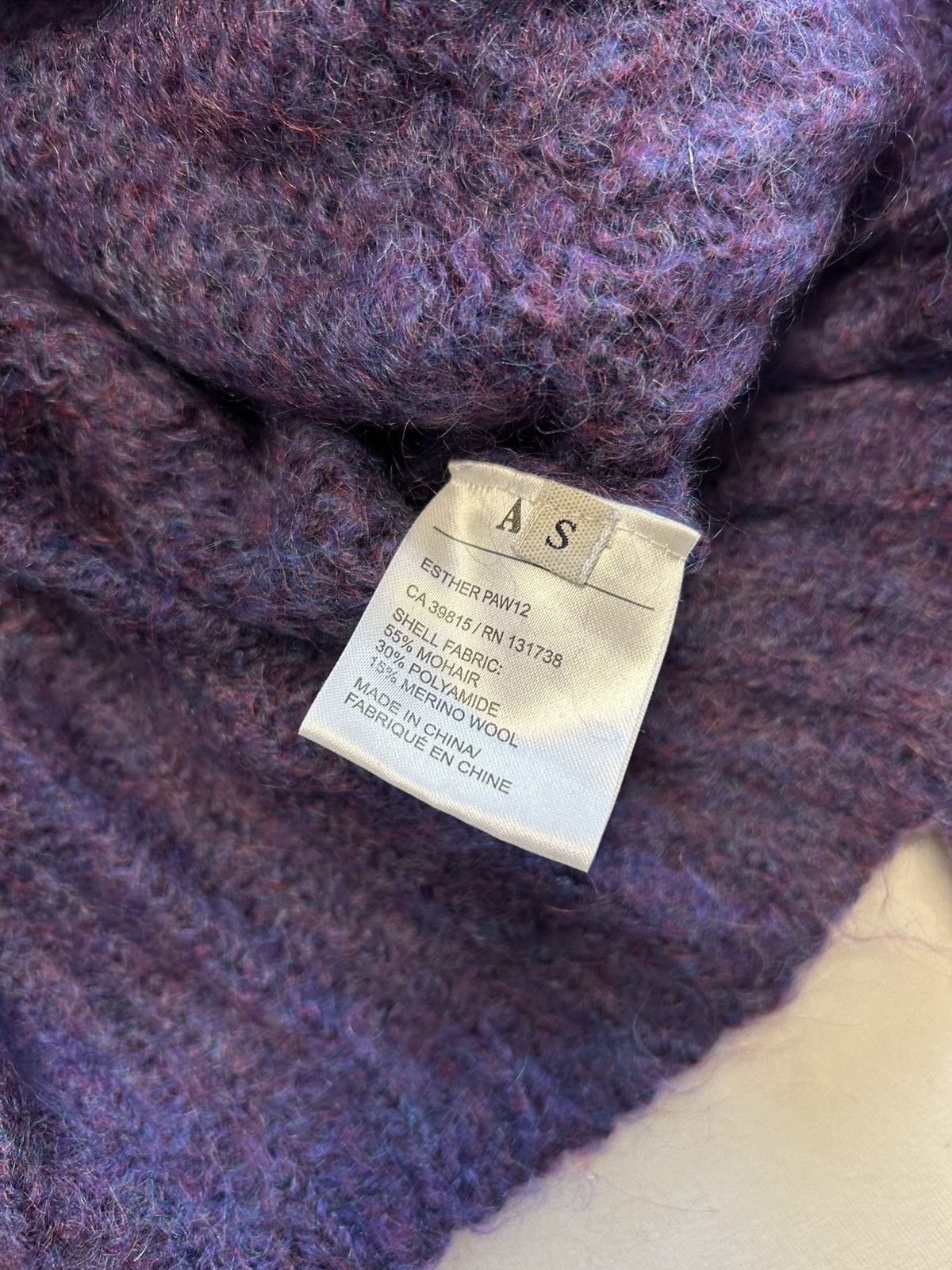 Acne Studios 2012 Oversized Mohair Knit Purple Size US S / EU 44-46 / 1 - 7 Thumbnail