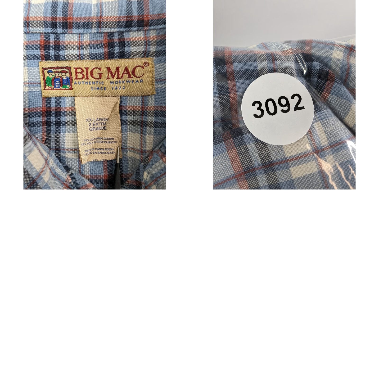 Vintage VINTAGE Big Mac Shirt Mens 2XL Plaid Flannel Pearl Snap Western Cotton Workwear Shirt Men's 2XL Plaid Flannel Pearl Snap Western Cotton Workwear Size US XXL / EU 58 / 5 - 8 Thumbnail