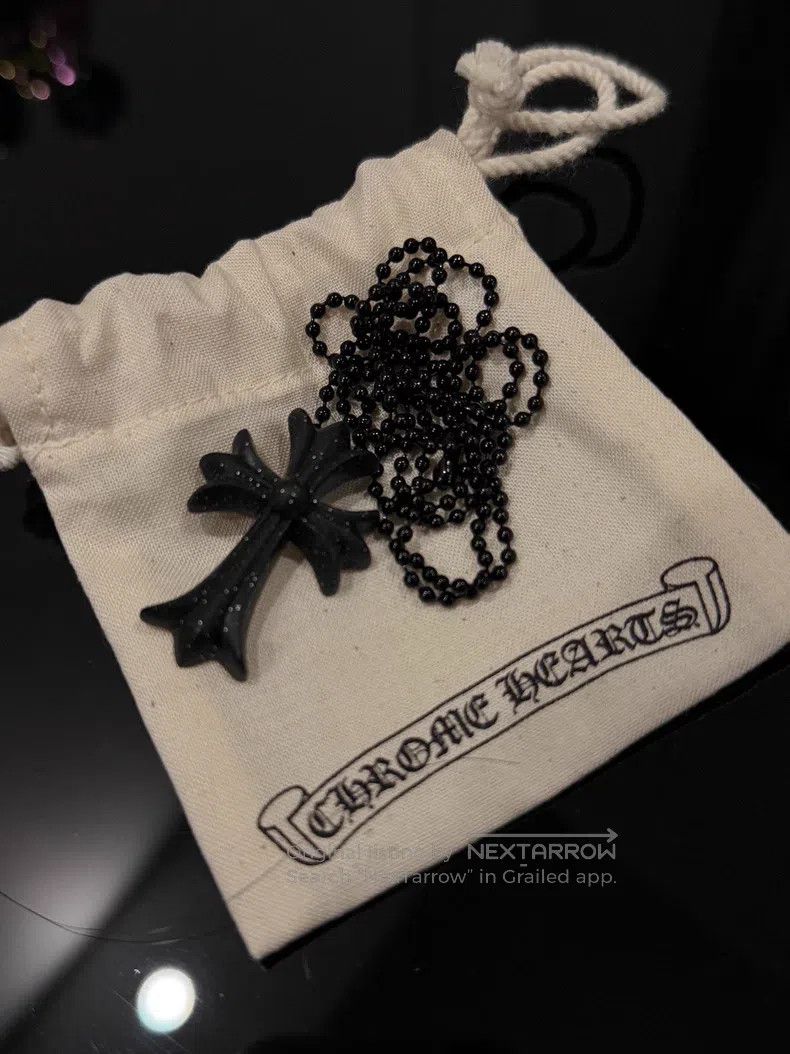 Chrome Hearts CHROME HEARTS Obsidian Cross Necklace Size ONE SIZE - 1 Thumbnail