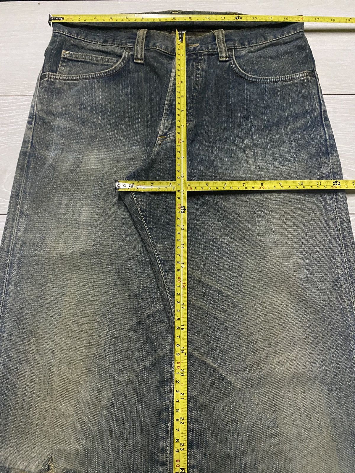 Wrangler Vintage Wrangler Mud Wash Distressed Loose Jeans Size US 32 / EU 48 - 13 Thumbnail