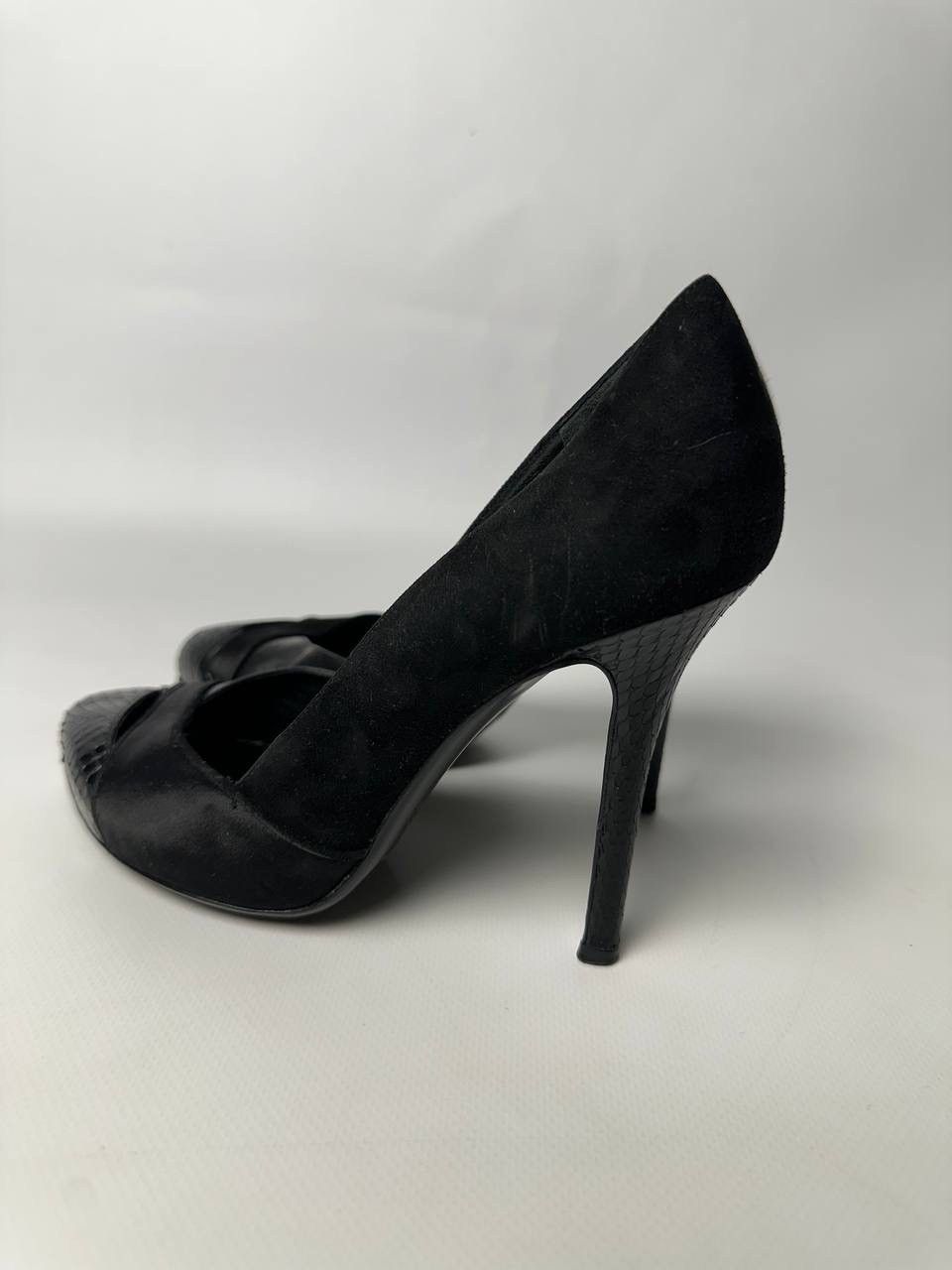 Dolce & Gabbana DOLCE&GABBANA Heels Snake Leather Details Black Size US 6 / IT 36 - 5 Thumbnail