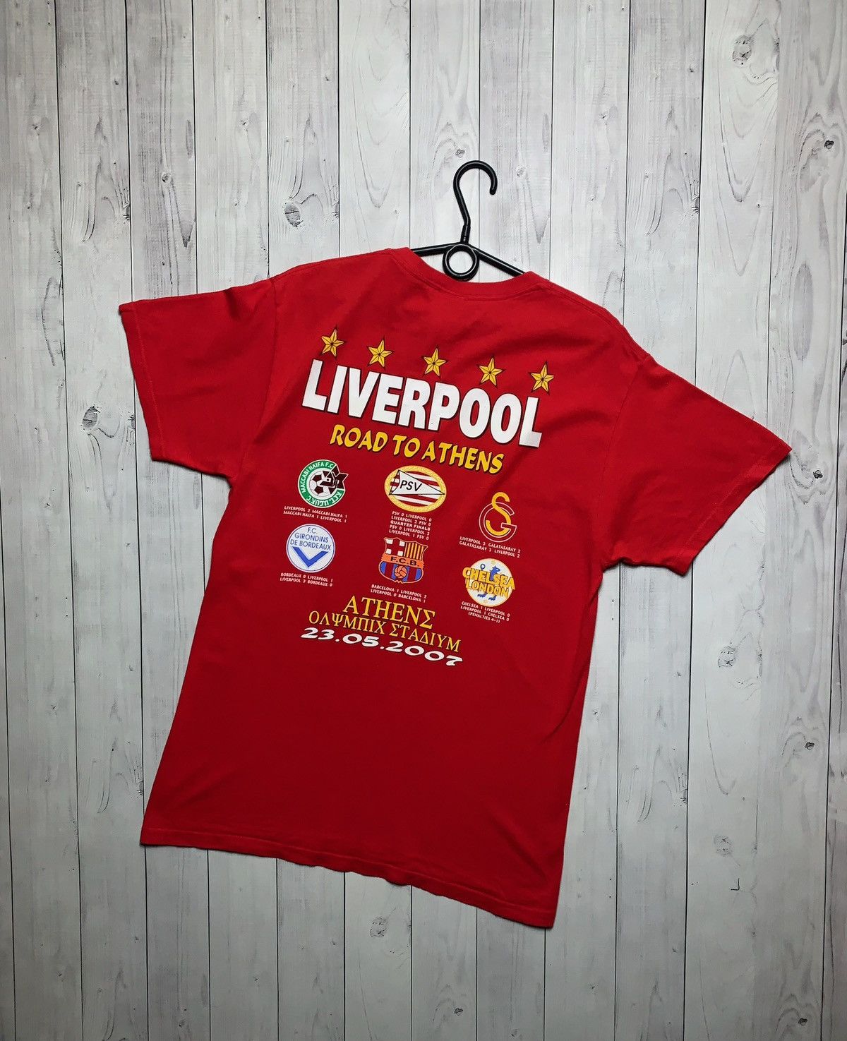 Vintage Vintage Liverpool soccer tee final 2007 Athens Champions M Size US M / EU 48-50 / 2 - 4 Thumbnail