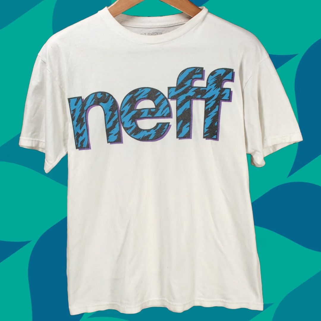 Spell VINTAGE Neff T-Shirt Men Medium USA Made 3D Tiger Print Skate Streetwear White 1990s Graphic Tee Mens Size US M / EU 48-50 / 2 - 1 Thumbnail
