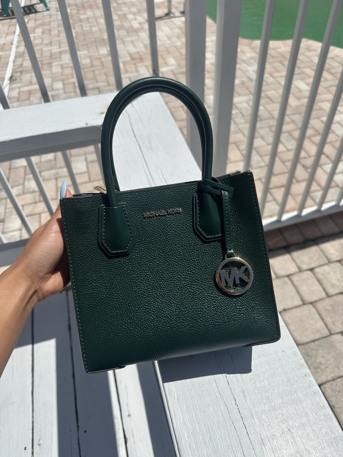Michael Kors Dark Green Michael Kors Handbag Size ONE SIZE - 2 Thumbnail