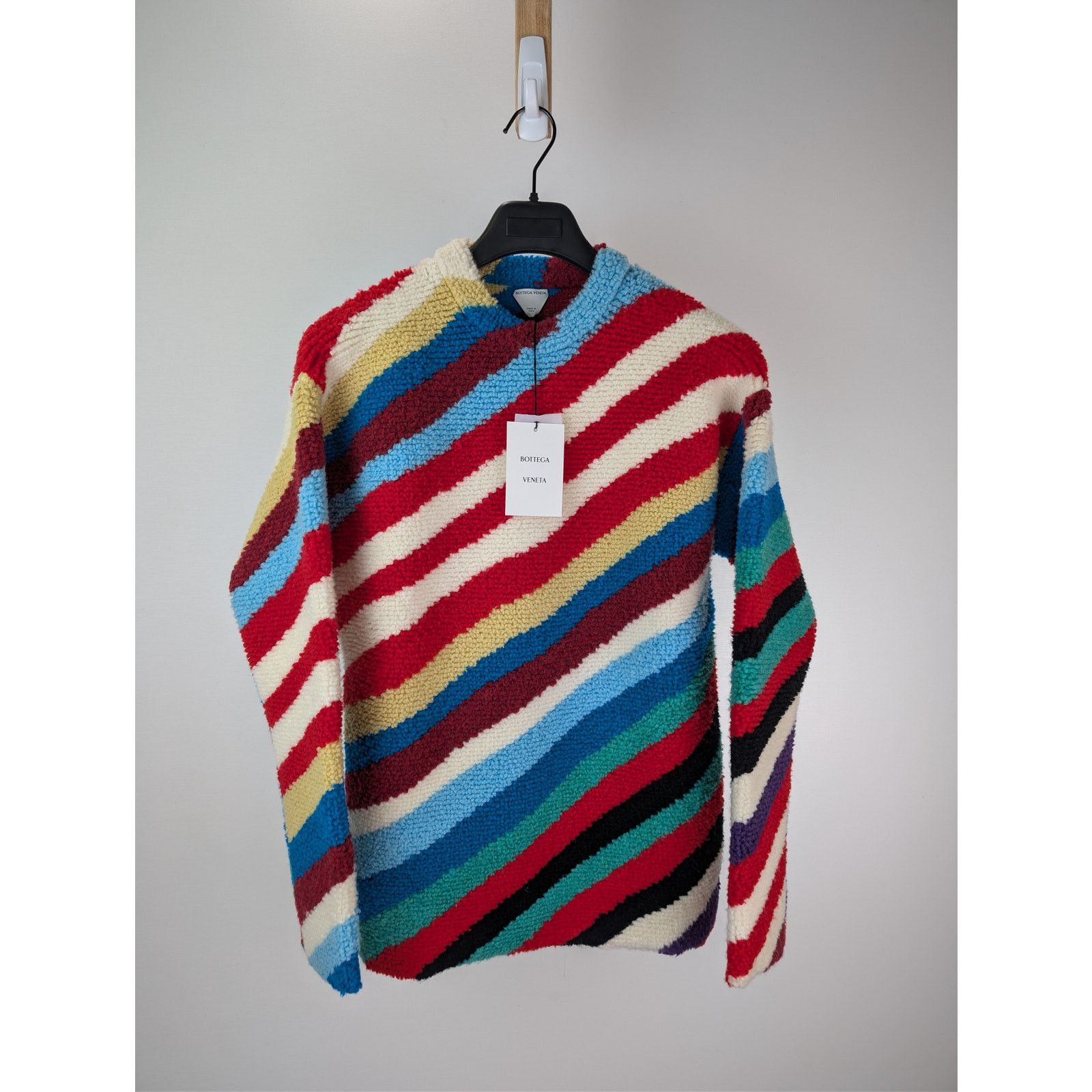 Bottega Veneta o1rshd1 Striped Loopy Knit Wool-Blend Sweater in Multicolor Size US L / EU 52-54 / 3 - 1 Thumbnail