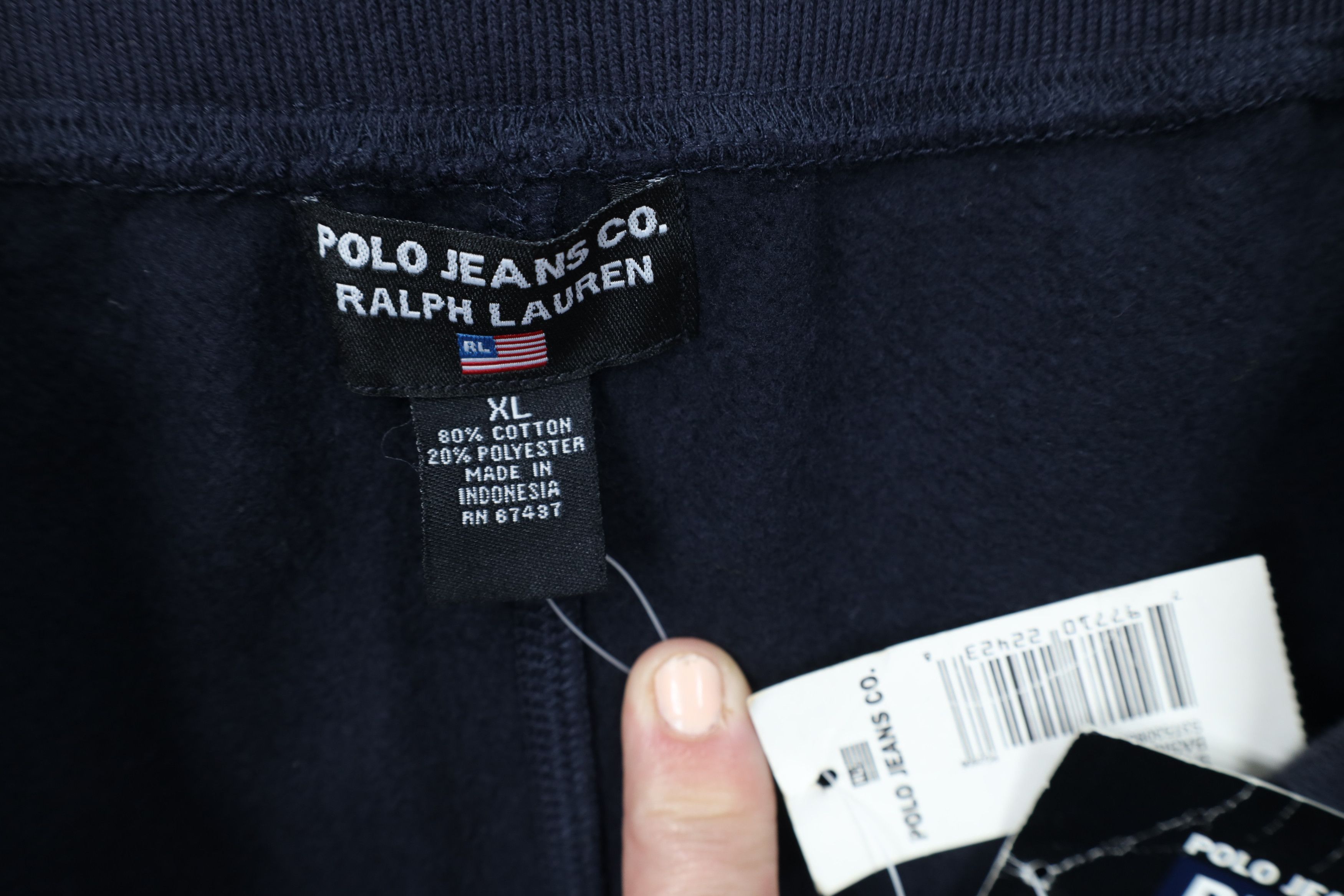 Ralph Lauren × Vintage Deadstock Vintage Ralph Lauren Flag Wide Leg Sweatpants Blue Size US 38 / EU 54 - 9 Thumbnail